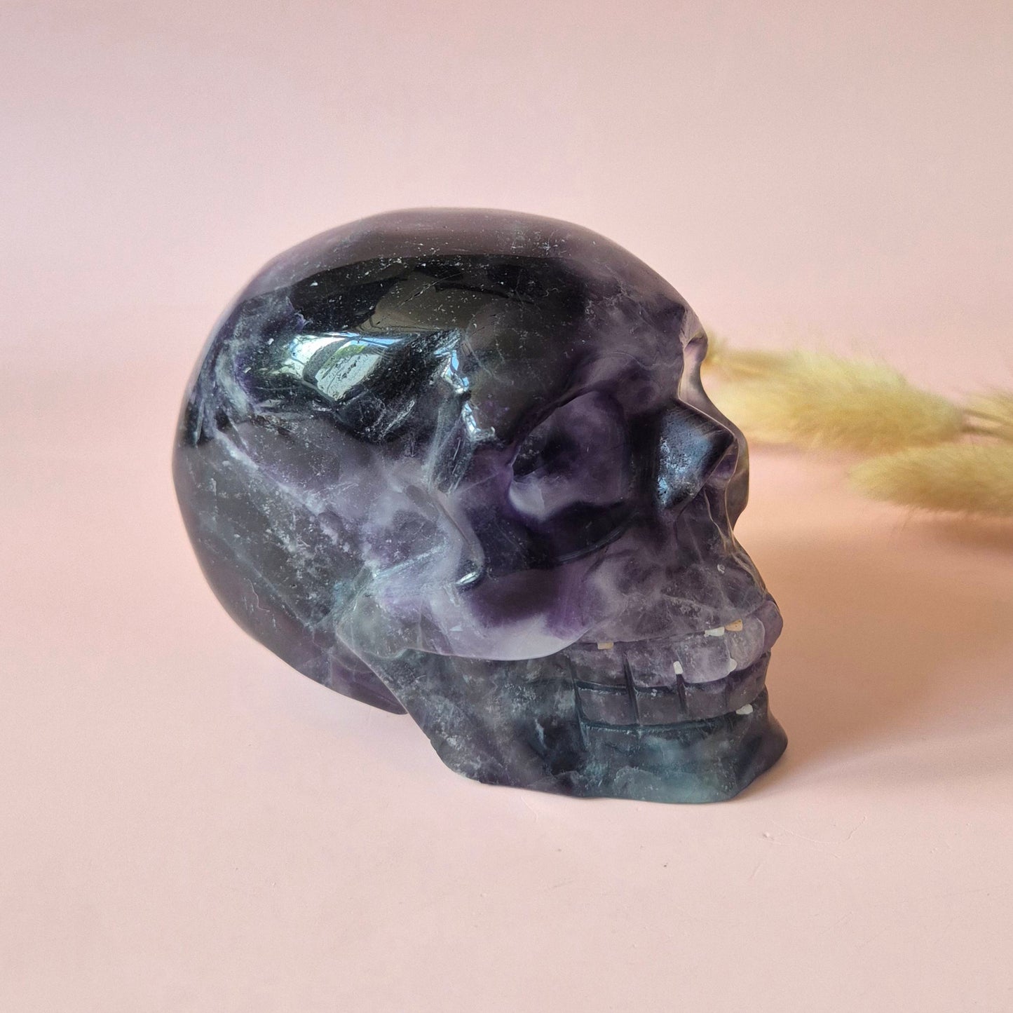 Gemstone Purple Mica Dragon Skull | Mysticism, Intuition & Powerful Protection Dragon Skull
