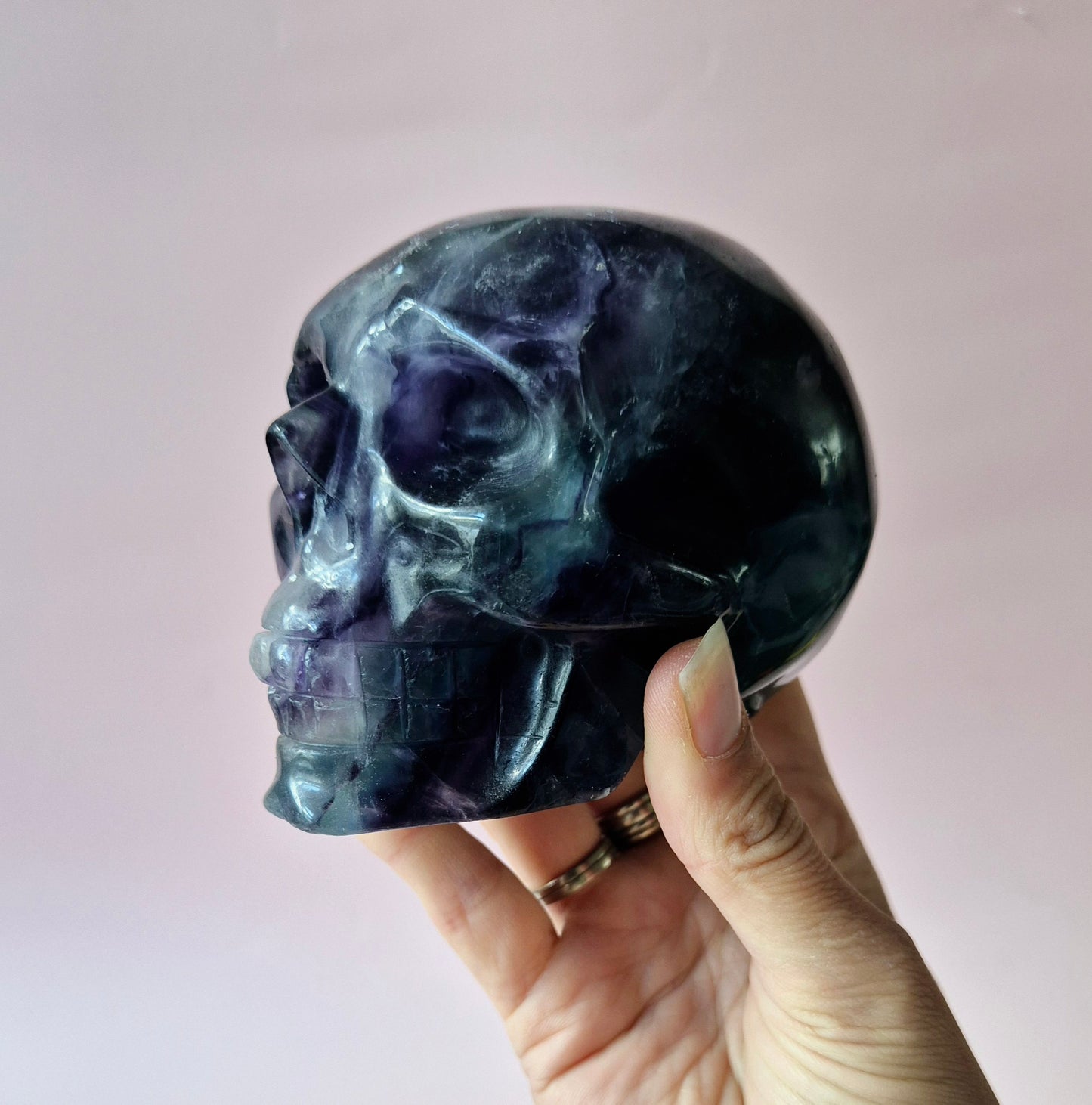 Gemstone Purple Mica Dragon Skull | Mysticism, Intuition & Powerful Protection Dragon Skull