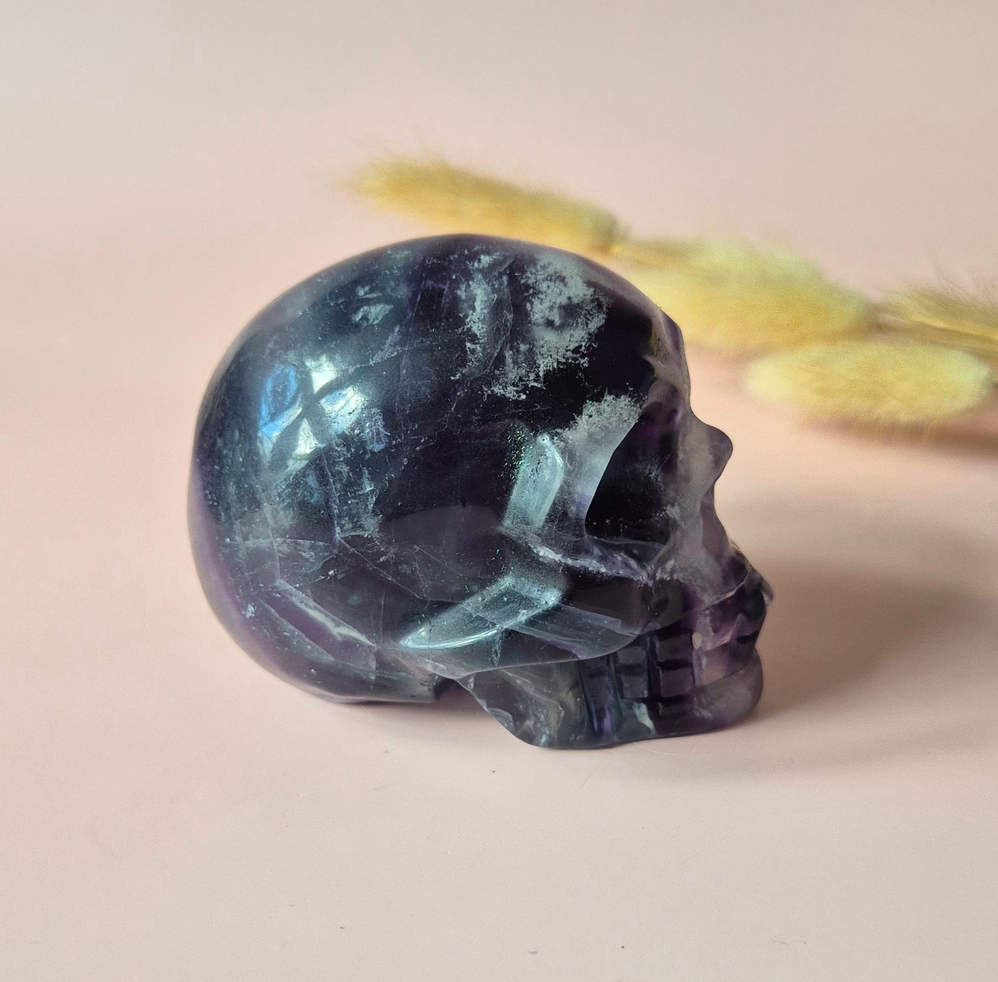 Gemstone Purple Mica Dragon Skull | Mysticism, Intuition & Powerful Protection Dragon Skull