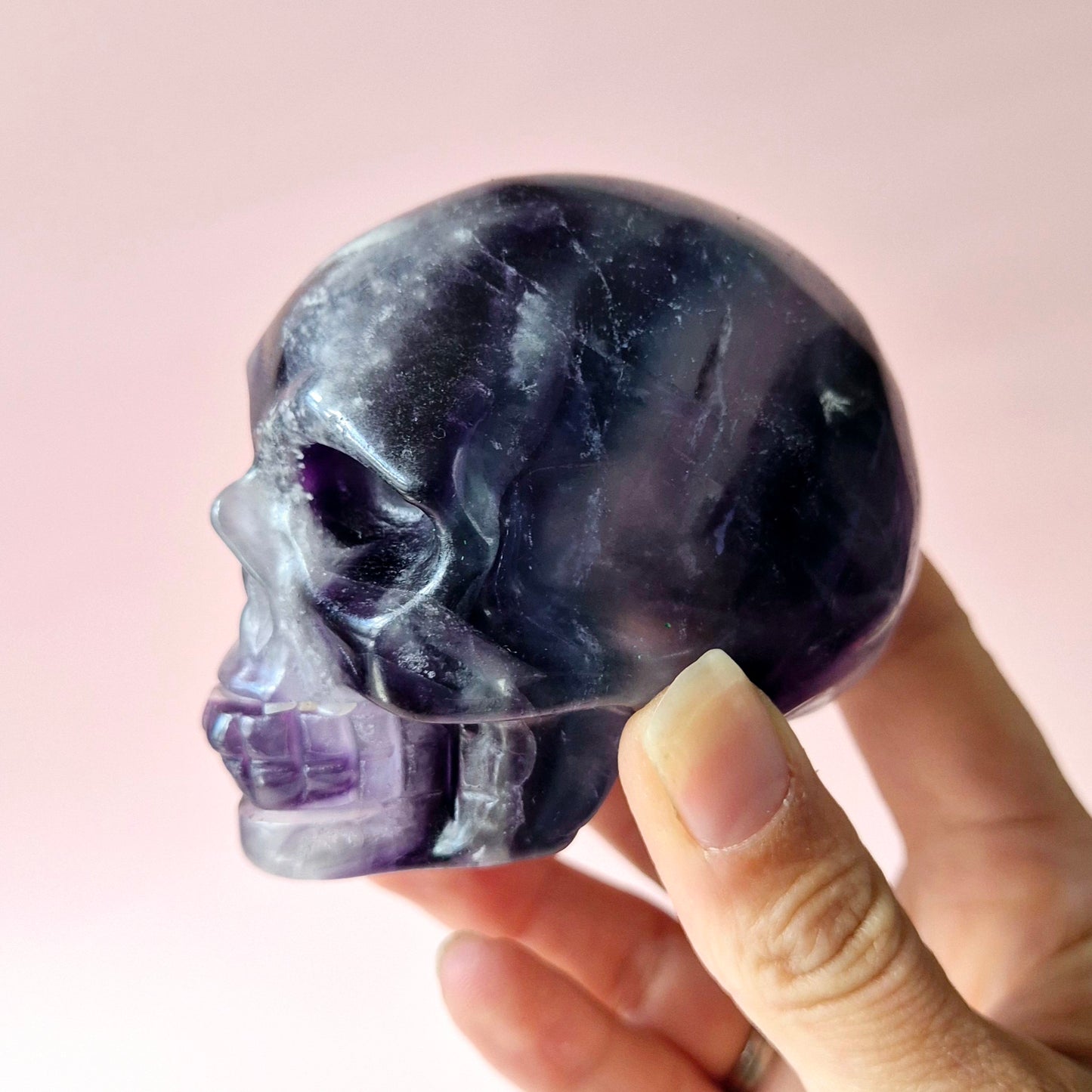 Gemstone Purple Mica Dragon Skull | Mysticism, Intuition & Powerful Protection Dragon Skull