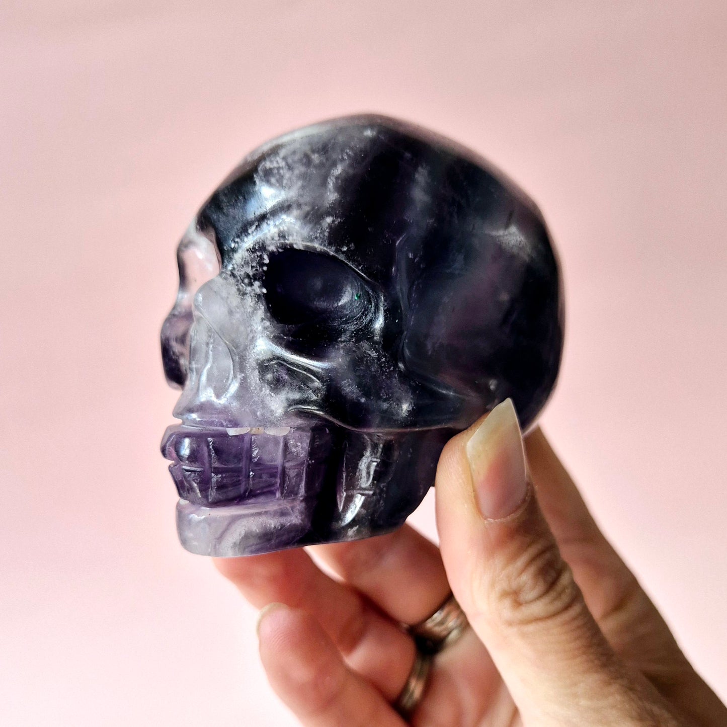 Gemstone Purple Mica Dragon Skull | Mysticism, Intuition & Powerful Protection Dragon Skull
