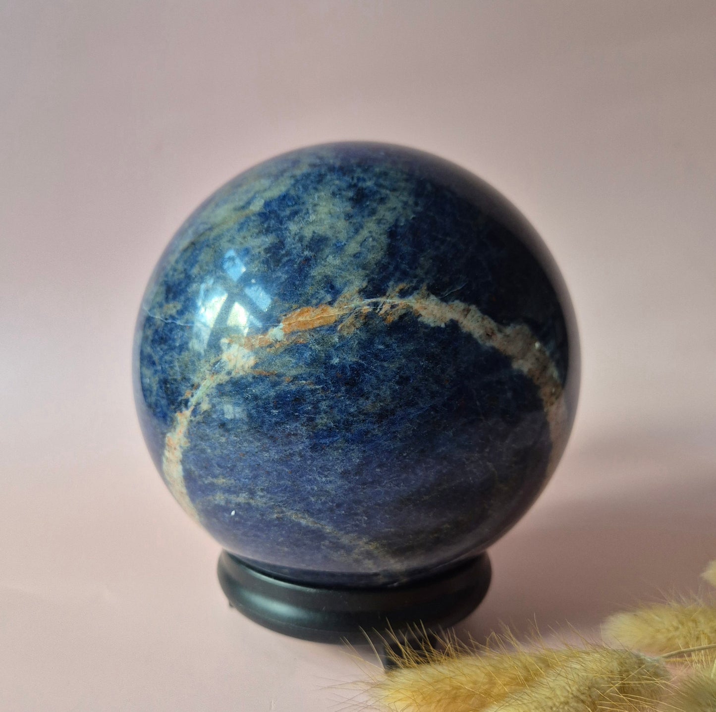 XXL Gemstone Larvikite Ball (15 cm | 4810 g) – Crystal Sphere Statement Piece Decoration