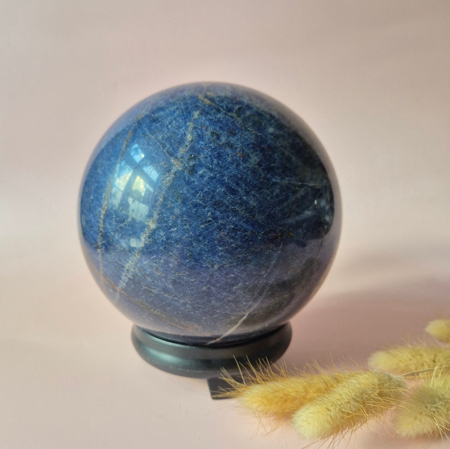 XXL Gemstone Larvikite Ball (15 cm | 4810 g) – Crystal Sphere Statement Piece Decoration
