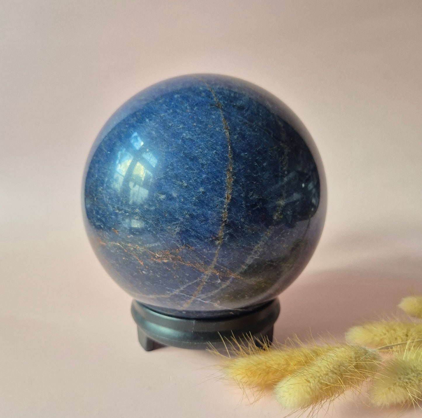 XXL Gemstone Larvikite Ball (15 cm | 4810 g) – Crystal Sphere Statement Piece Decoration