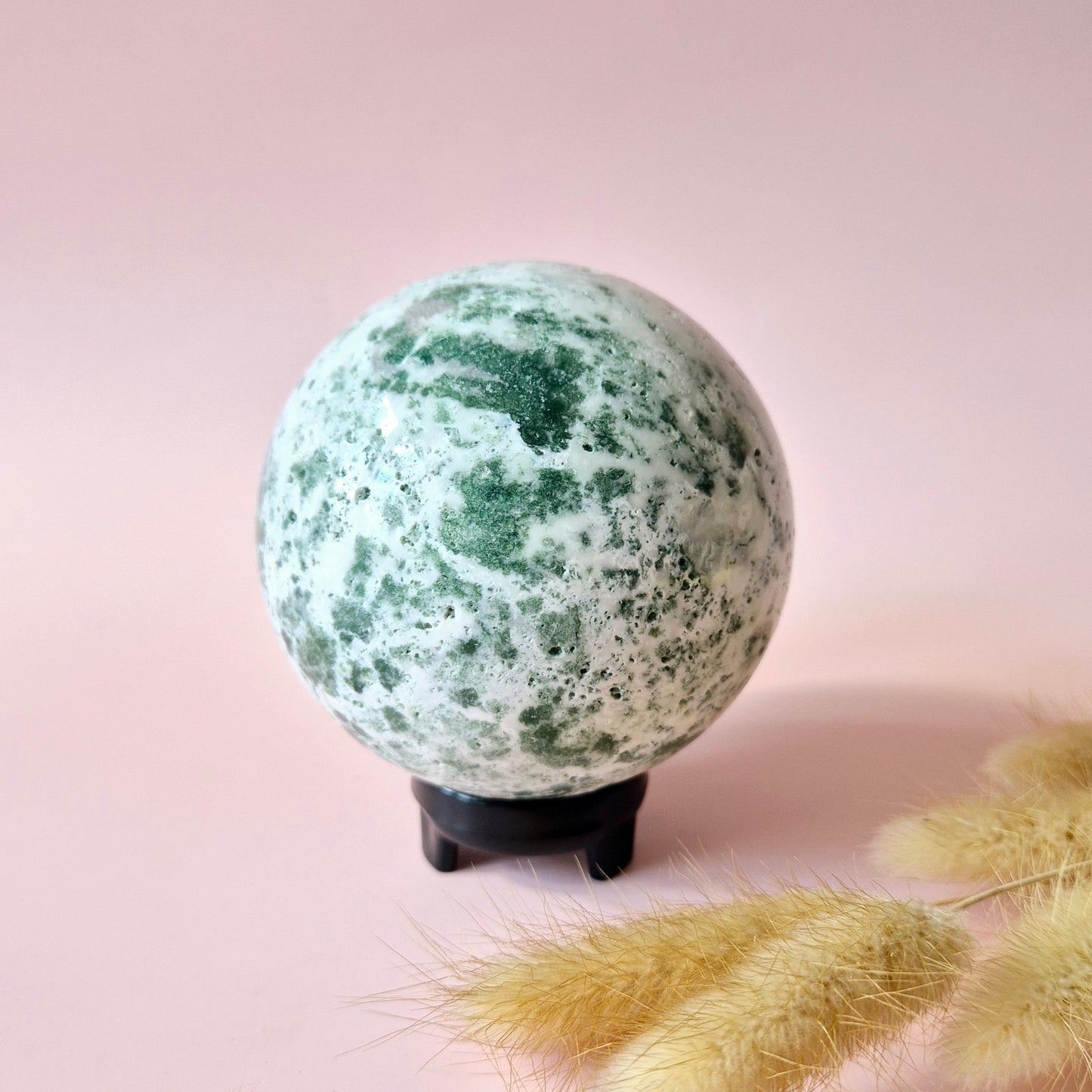 Kristall Edelstein Kugel Moosachat Druzy Kugel 82mm 700g