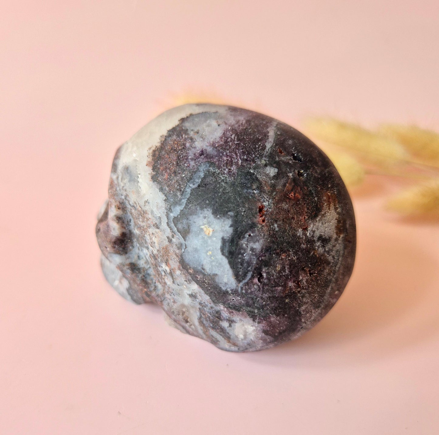 XL Edelsteen Skull Lepidoliet Schedel – #6 412 gram - Mat & Krachtig