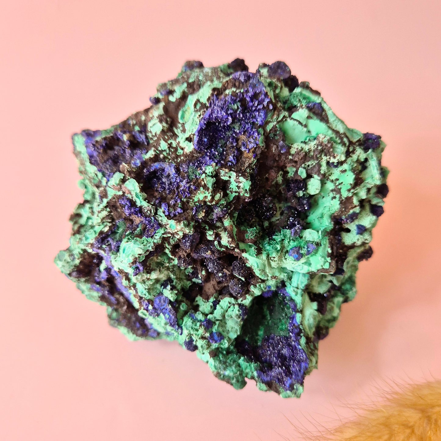 XL Druzy Zeldzame Azuriet-Malachiet Ruwe Schitterende Edelsteen #1 522gram – Sprankelende Natuurlijke Kracht