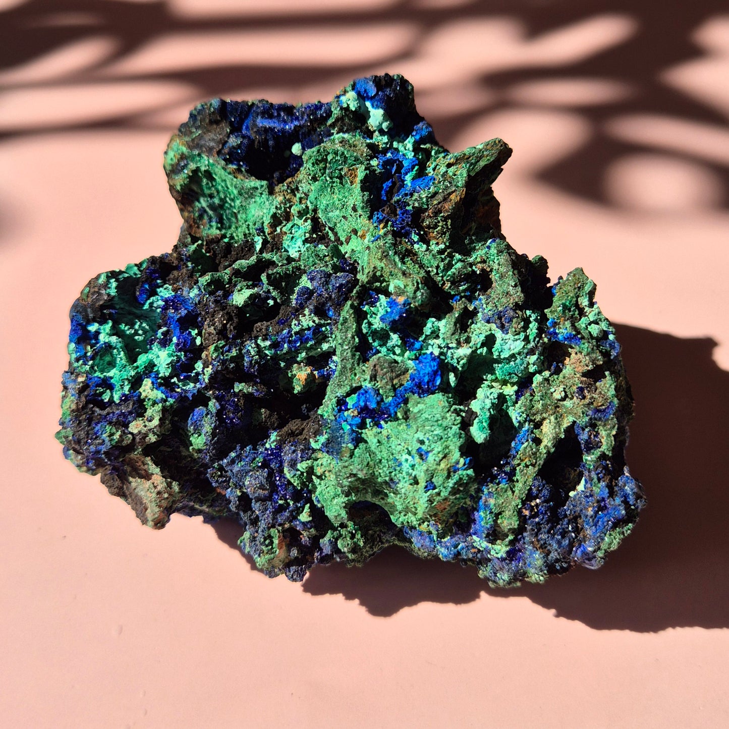 XL Druzy Zeldzame Azuriet-Malachiet Ruwe Schitterende Edelsteen #3 355gram – Sprankelende Natuurlijke Kracht