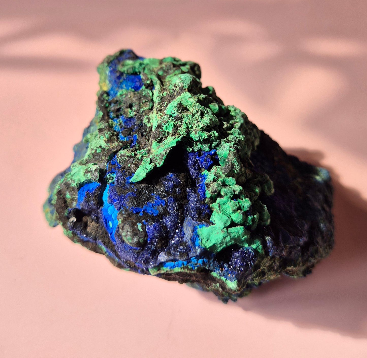 XL Druzy Zeldzame Azuriet-Malachiet Ruwe Schitterende Edelsteen #7 222gram – Sprankelende Natuurlijke Kracht