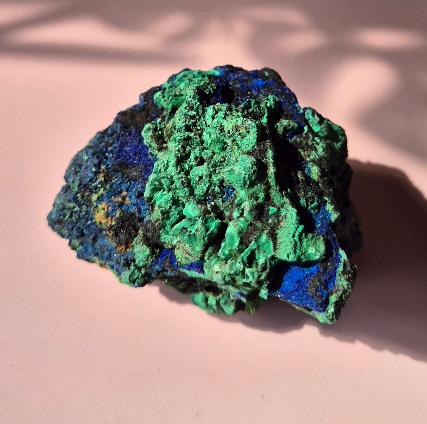 XL Druzy Zeldzame Azuriet-Malachiet Ruwe Schitterende Edelsteen #7 222gram – Sprankelende Natuurlijke Kracht