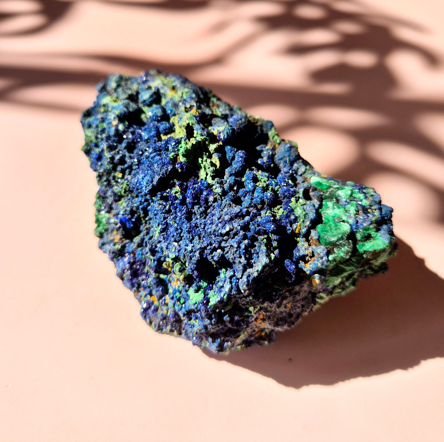 XL Druzy Zeldzame Azuriet-Malachiet Ruwe Schitterende Edelsteen #9 424gram – Sprankelende Natuurlijke Kracht