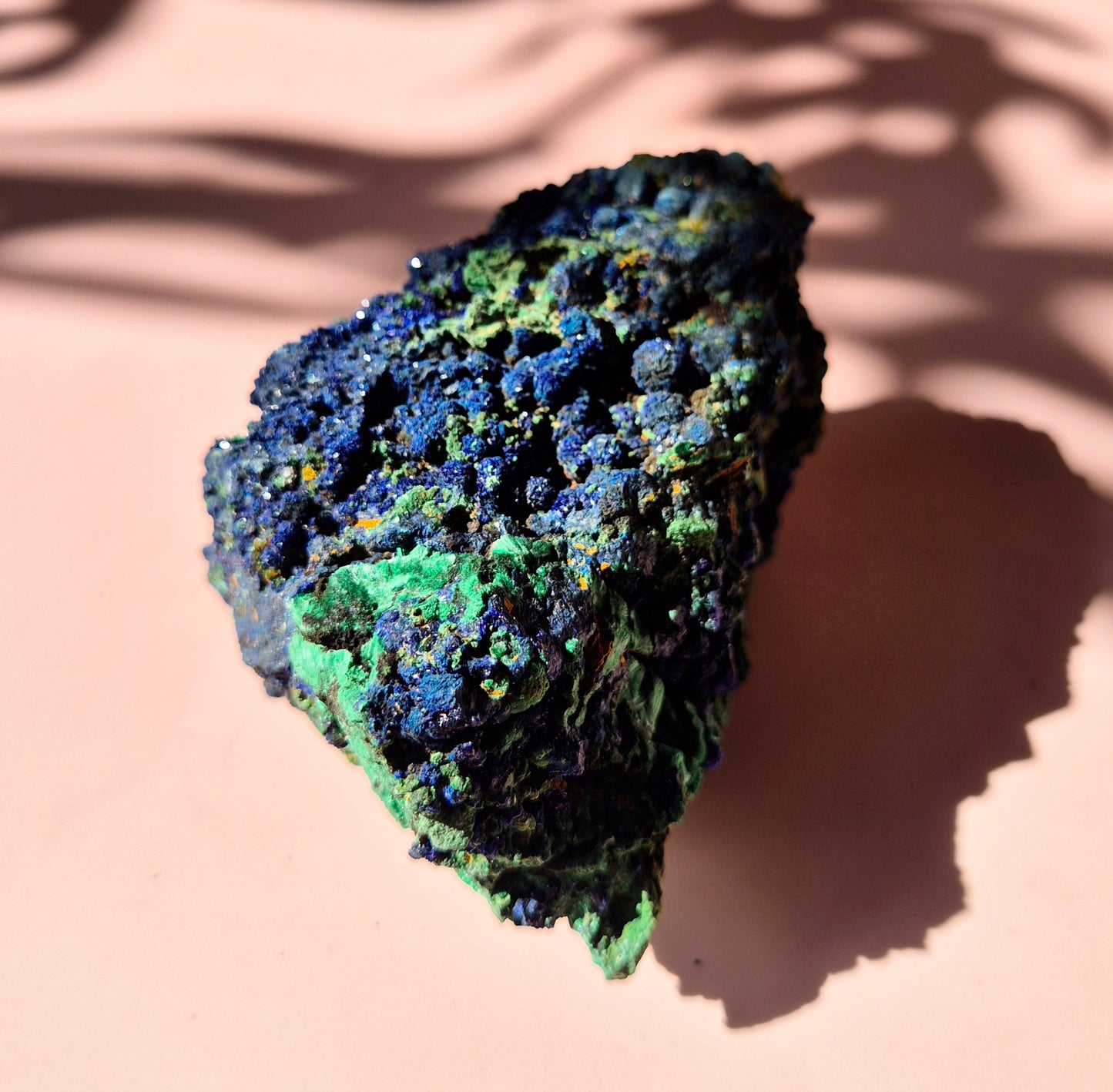XL Druzy Zeldzame Azuriet-Malachiet Ruwe Schitterende Edelsteen #9 424gram – Sprankelende Natuurlijke Kracht