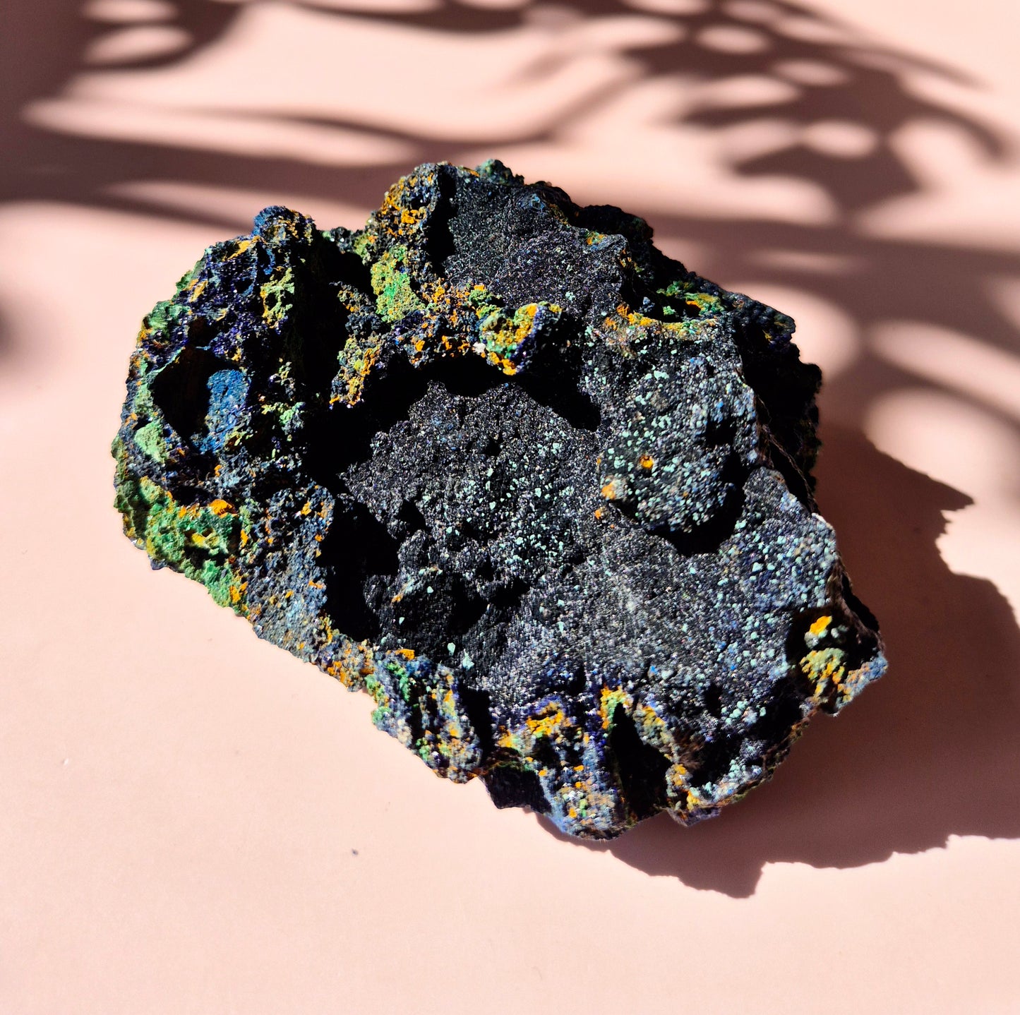 XL Druzy Zeldzame Azuriet-Malachiet Ruwe Schitterende Edelsteen #10 360gram – Sprankelende Natuurlijke Kracht