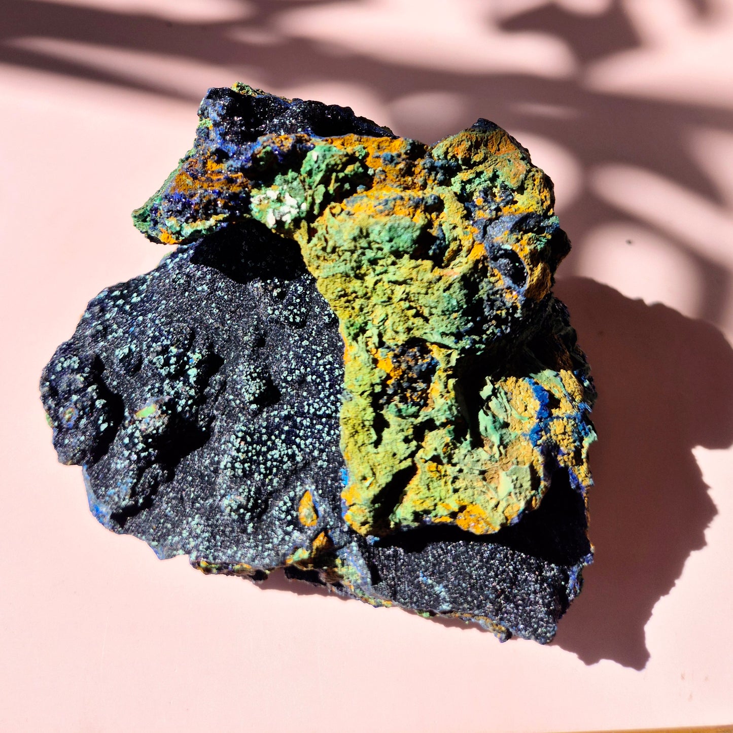 XL Druzy Zeldzame Azuriet-Malachiet Ruwe Schitterende Edelsteen #10 360gram – Sprankelende Natuurlijke Kracht