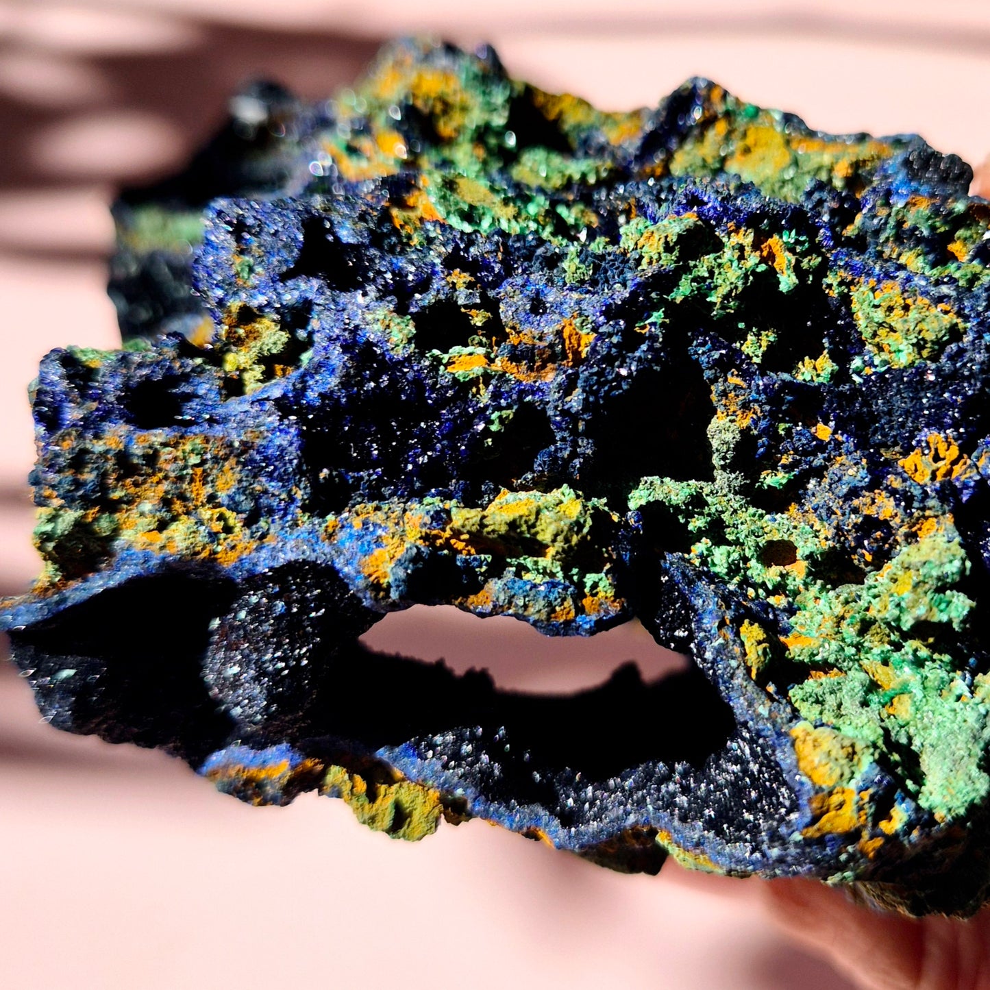 XL Druzy Zeldzame Azuriet-Malachiet Ruwe Schitterende Edelsteen #10 360gram – Sprankelende Natuurlijke Kracht