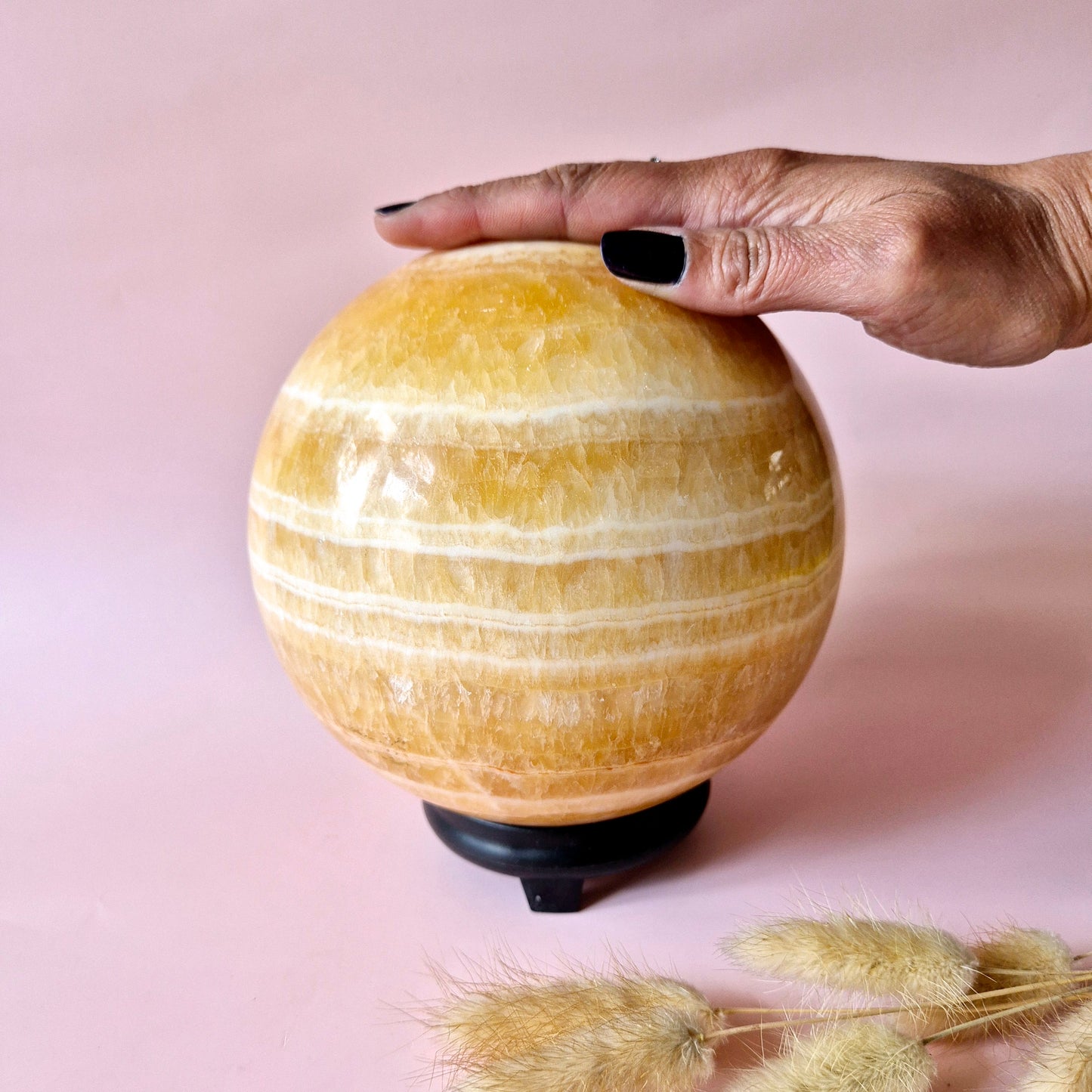 XXL Edelsteen Gele Calciet Kristallen Bol – 160mm – 5kg sphere