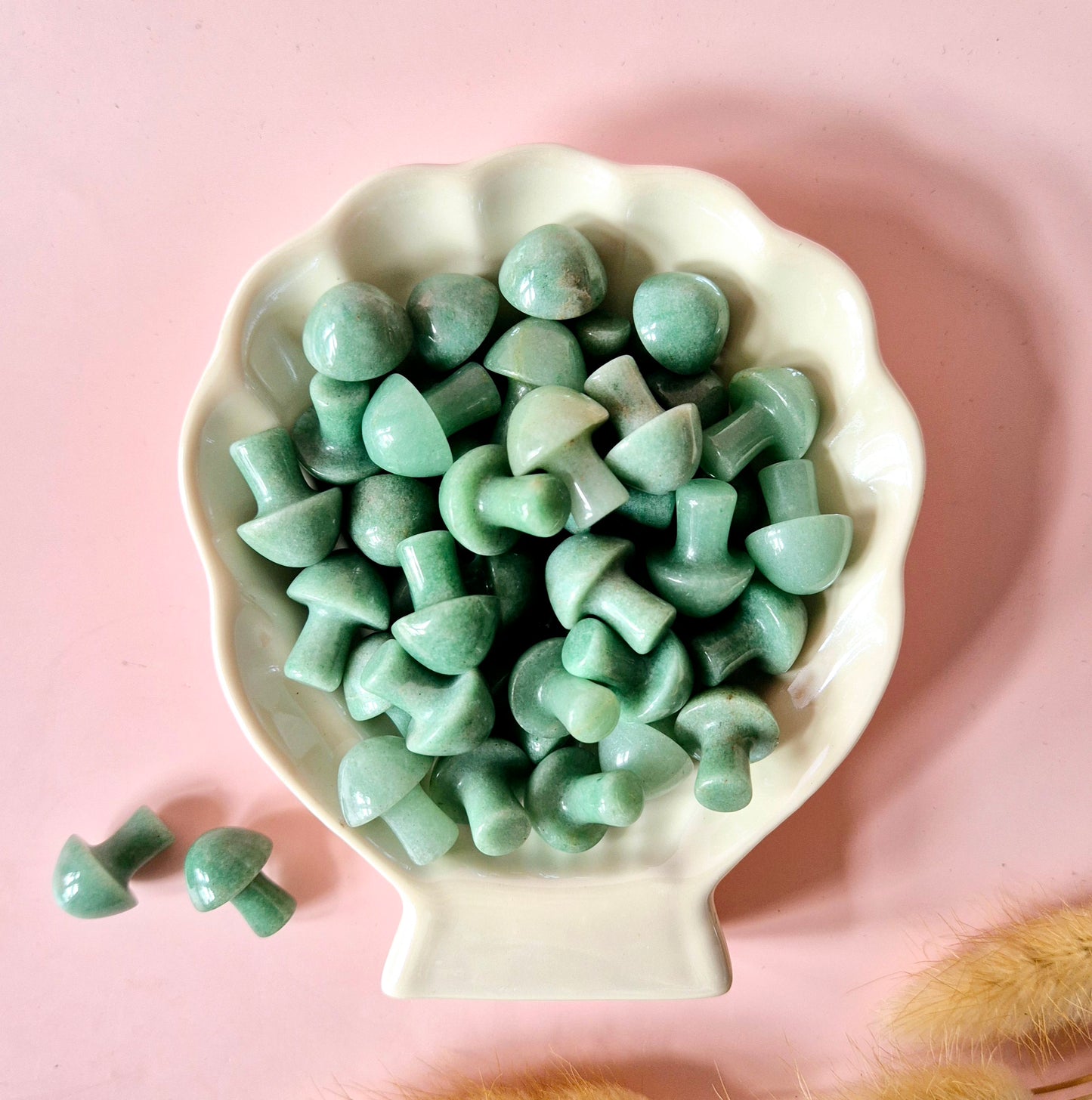 Mini Edelsteen Paddenstoel – Groene Aventurijn (2 cm)