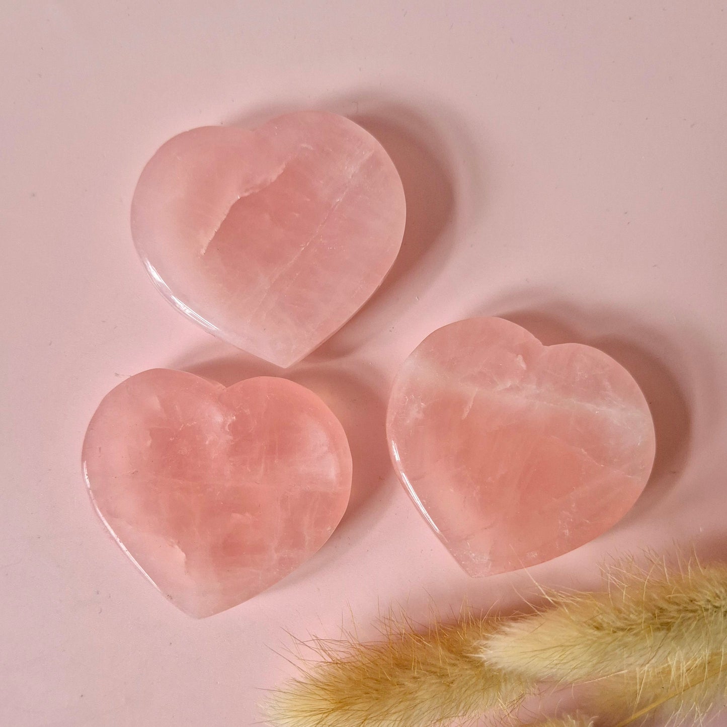 Rozenkwarts Edelsteen Hartvormig Schaaltje (ca. 5 cm) – Liefde, Groei & Harmonie