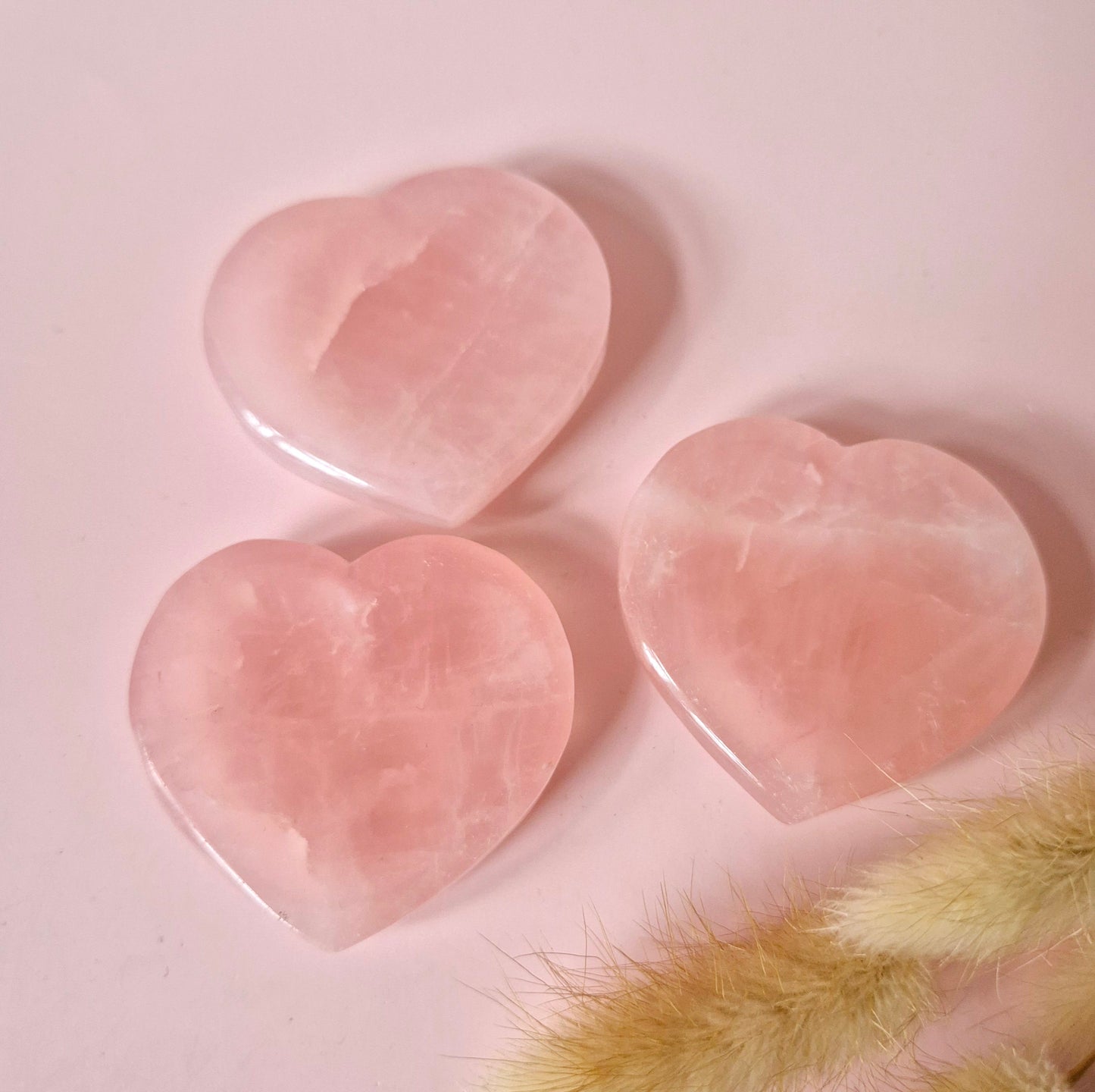 Rozenkwarts Edelsteen Hartvormig Schaaltje (ca. 5 cm) – Liefde, Groei & Harmonie