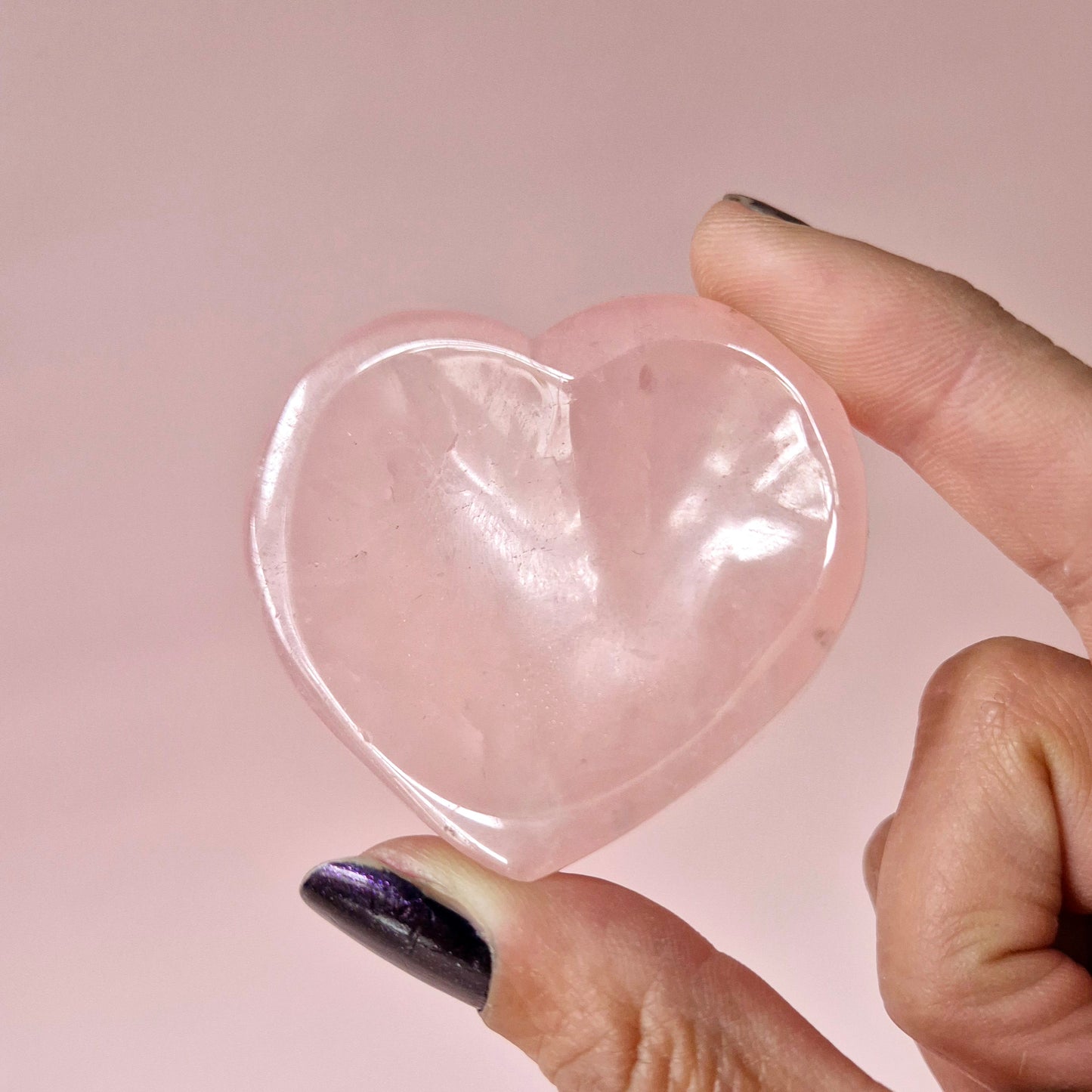 Rozenkwarts Edelsteen Hartvormig Schaaltje (ca. 5 cm) – Liefde, Groei & Harmonie