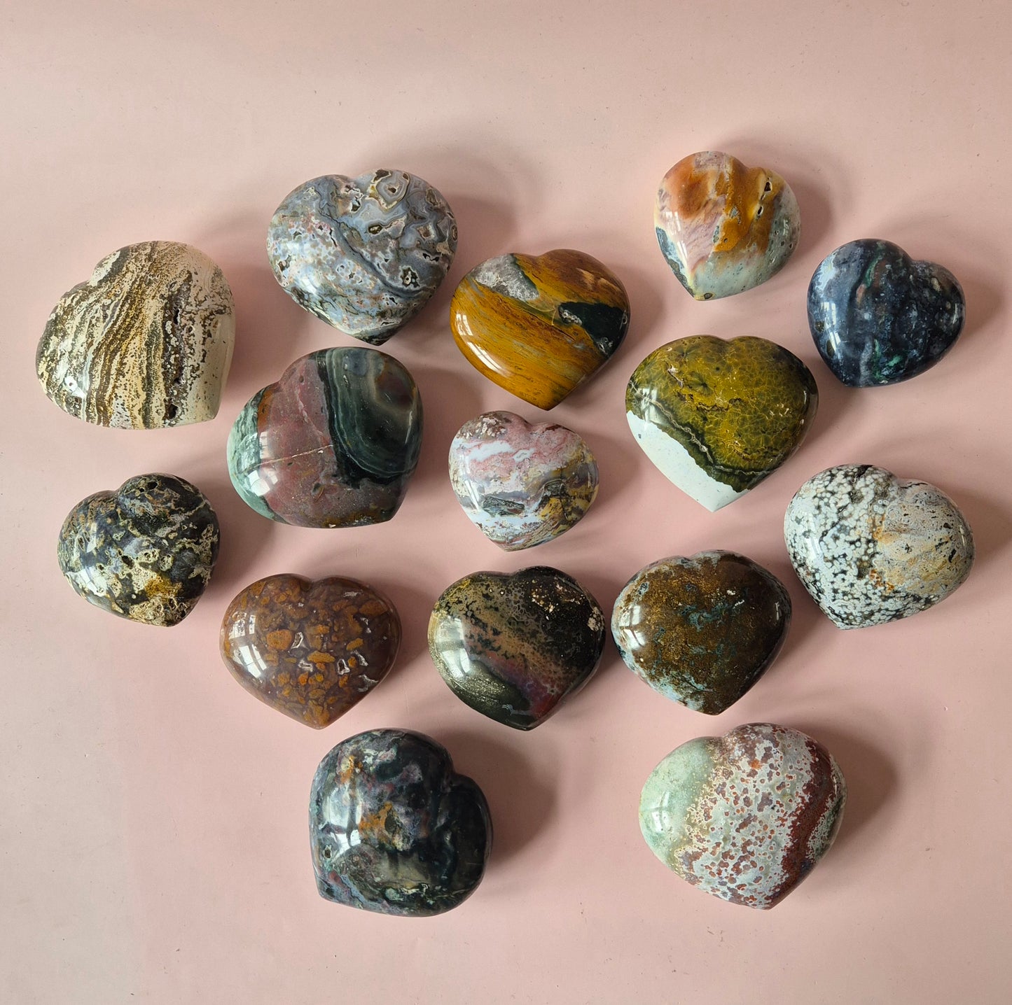 Edelsteen Dikke Ocean Jasper Hart #14 – 200 tot 300 gram | Uniek & Kleurrijk