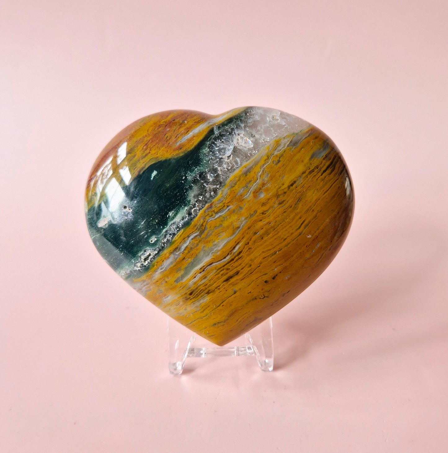 Edelsteen Dikke Ocean Jasper Hart #2 – 200 tot 300 gram | Uniek & Kleurrijk