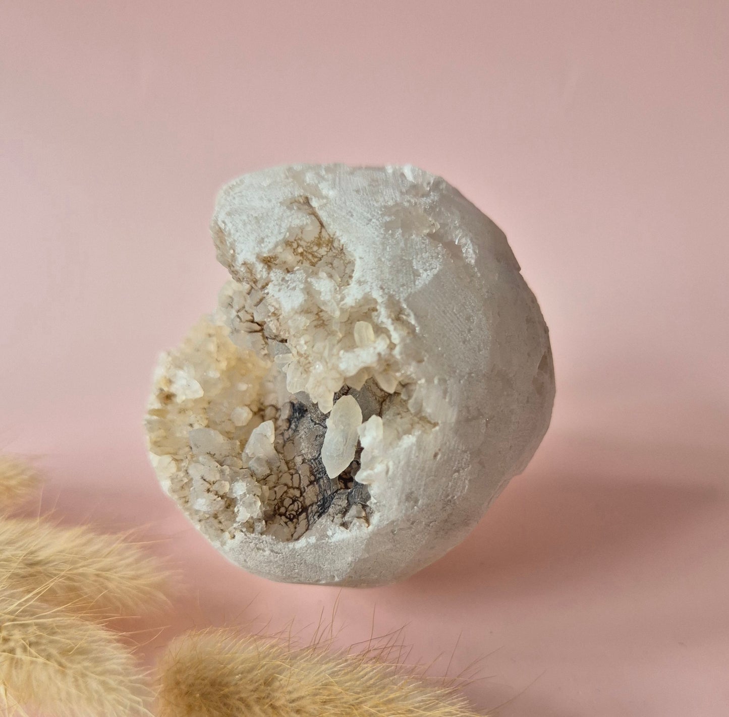 Crystal Gemstone Ball Moss Agate Druzy sphere 75mm, 600g