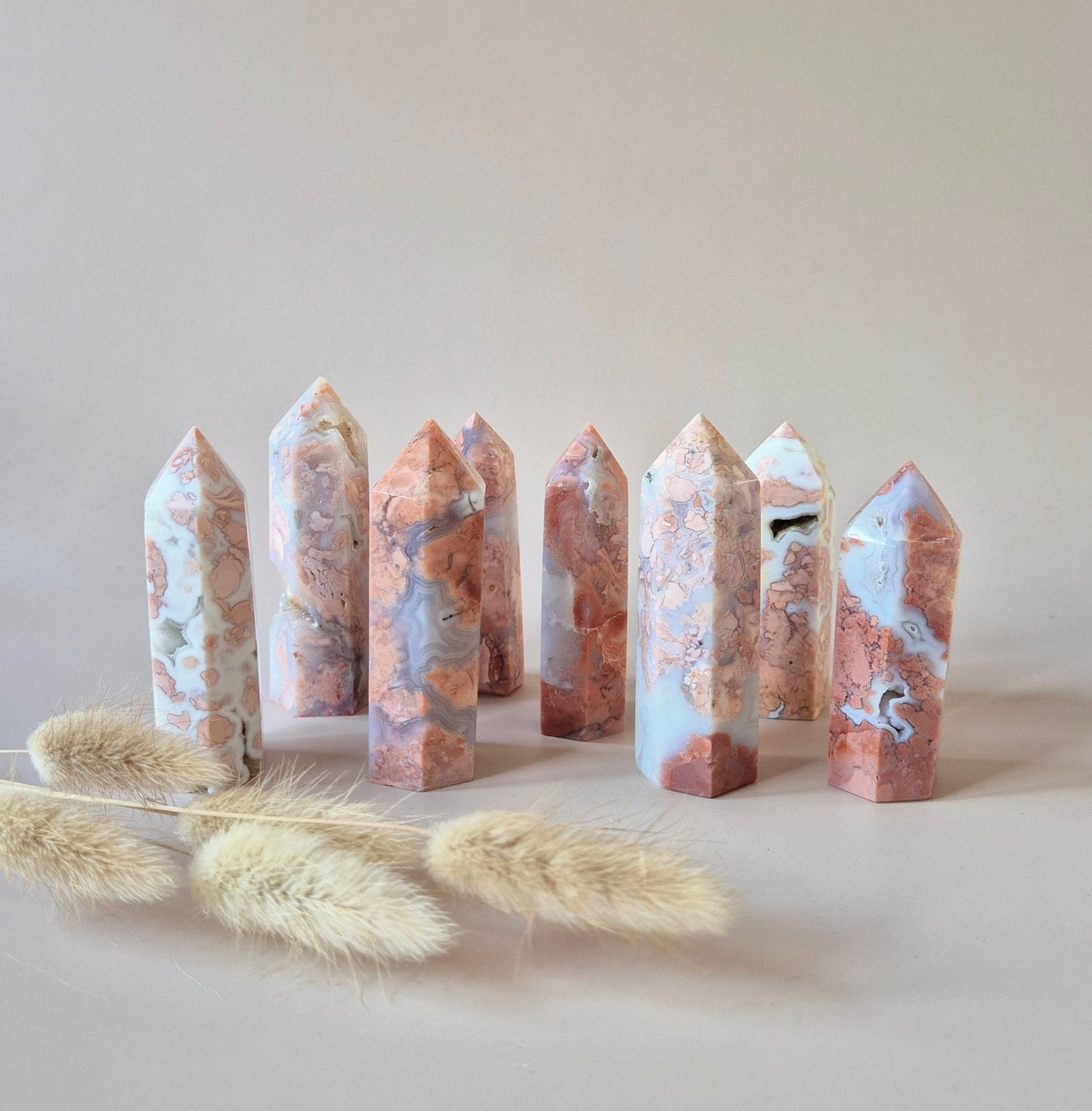 Edelsteen Druzy Petal Agate Toren – 7 tot 9 cm