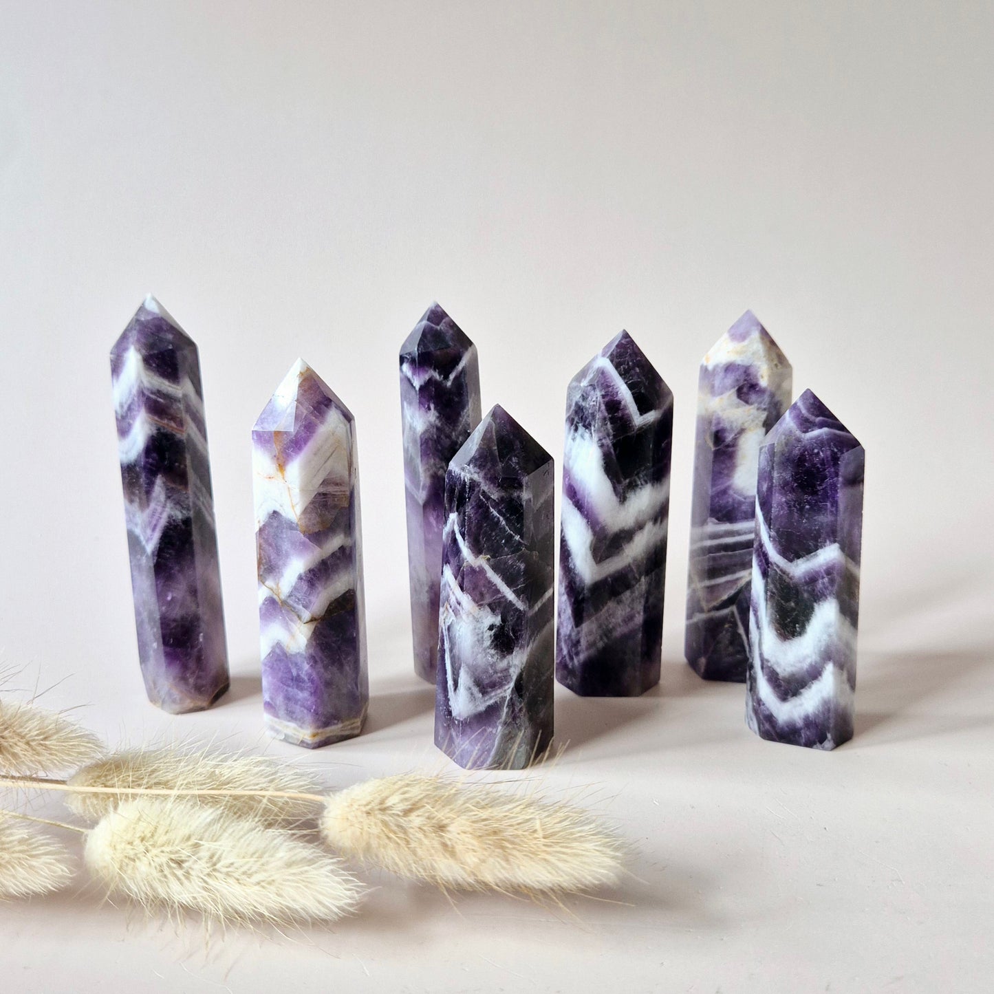 Gemstone Dream Chevron Amethyst Obelisk Turm - 10cm