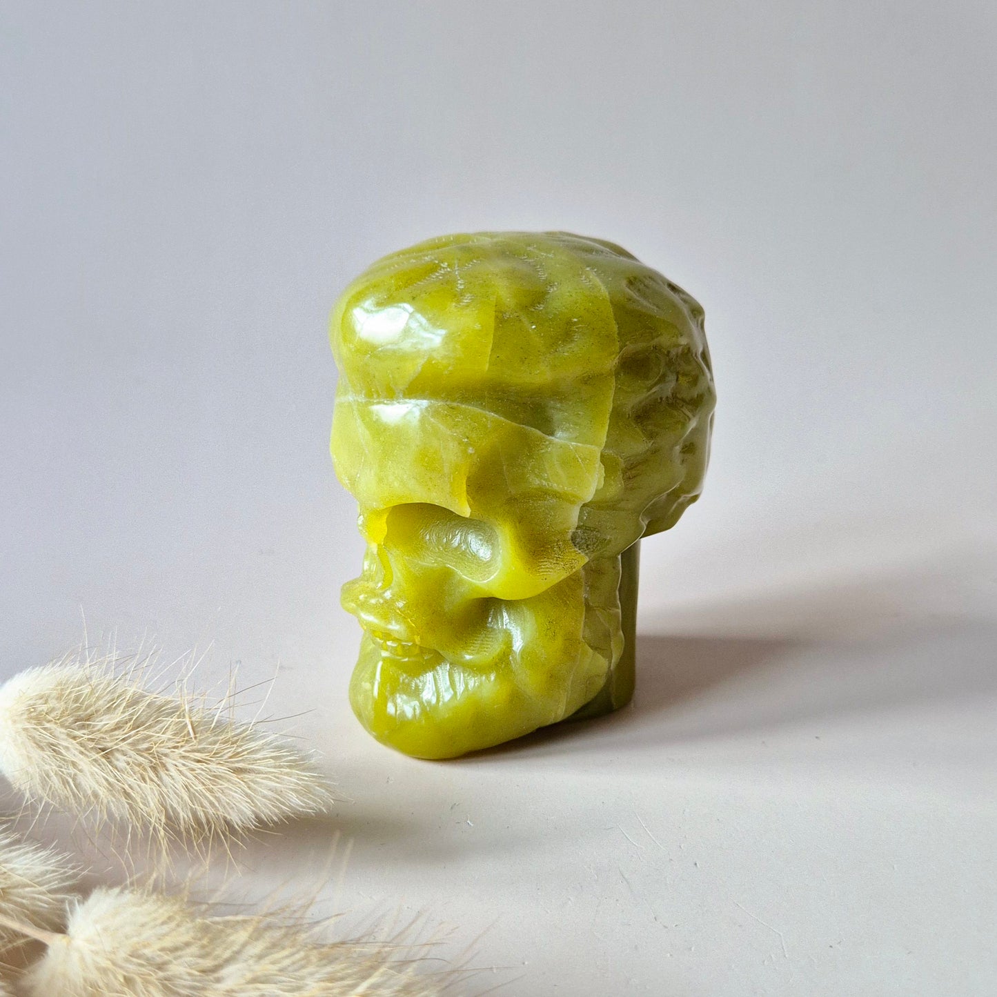 Edelsteen Carving van Serpentijn 200-300gr – Unieke decoratie met spirituele kracht