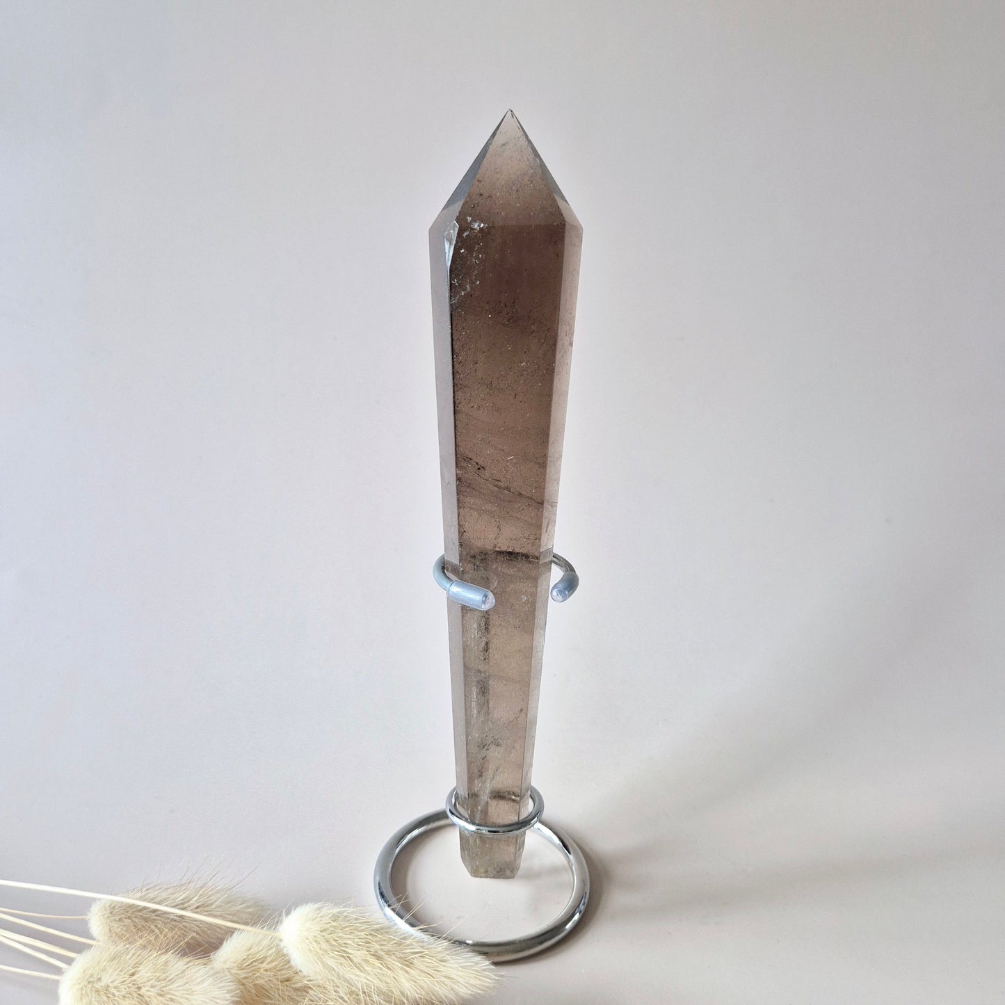 Edelsteen Smokey Quartz Scepter Wand 231gr. 15,5cm