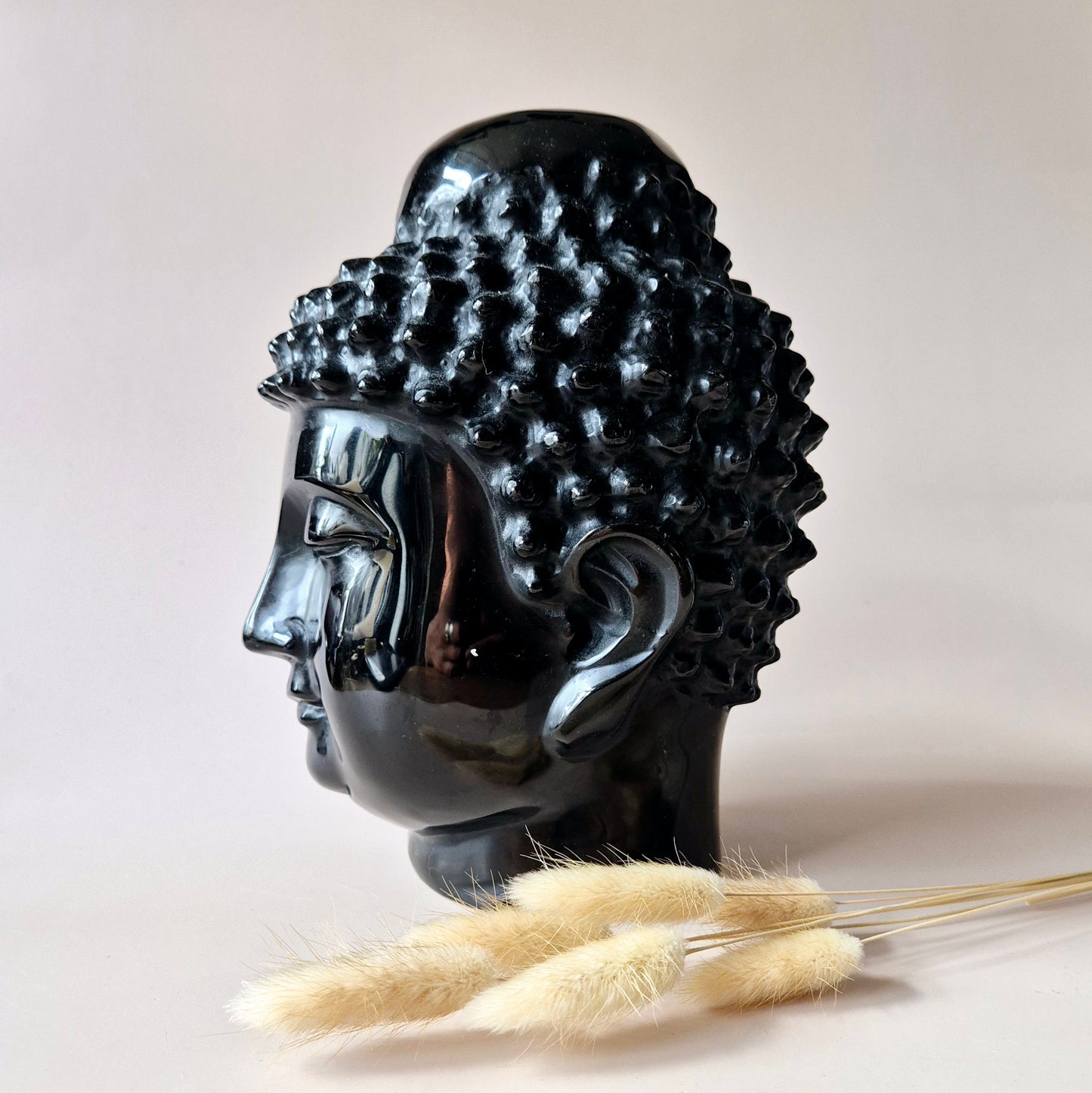 XXXL Gemstone 24cm Black Obsidian Buddha (4250 g) – Powerful Protection, Transformation & Grounding Buddha