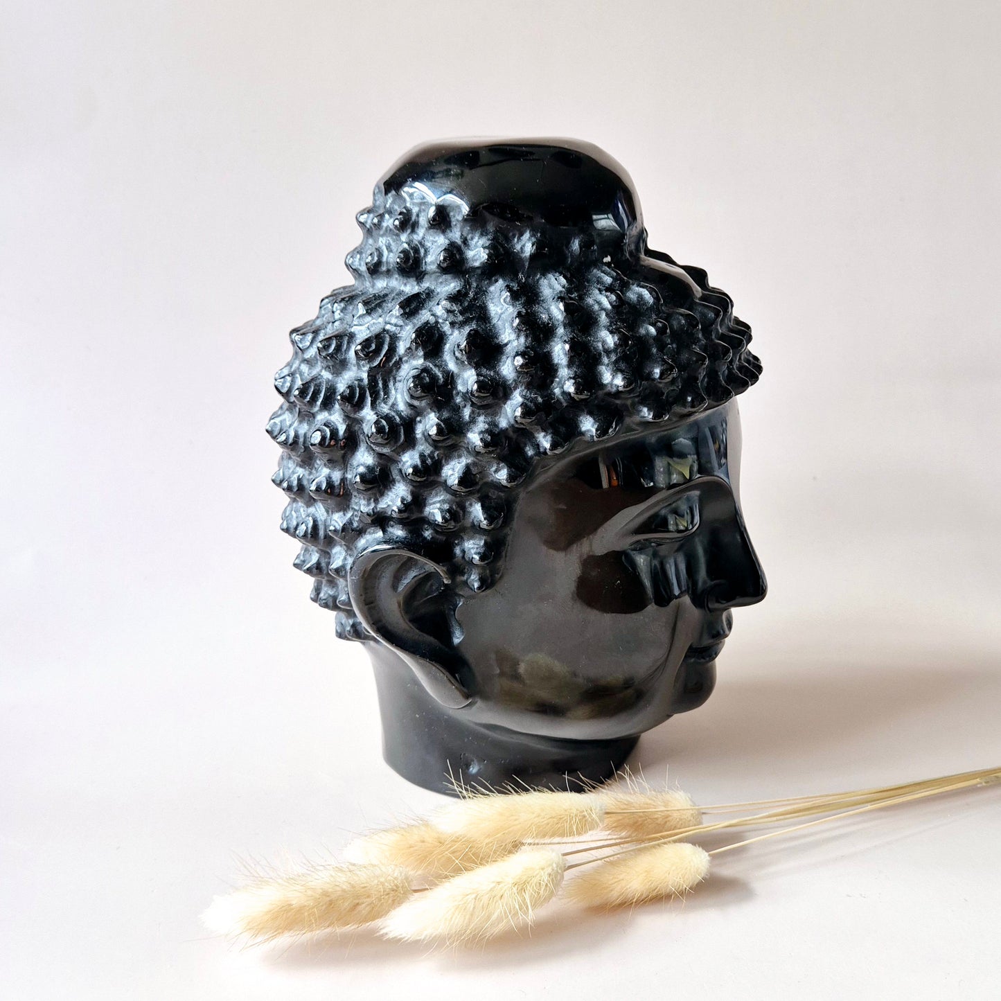 XXXL Gemstone 24cm Black Obsidian Buddha (4250 g) – Powerful Protection, Transformation & Grounding Buddha