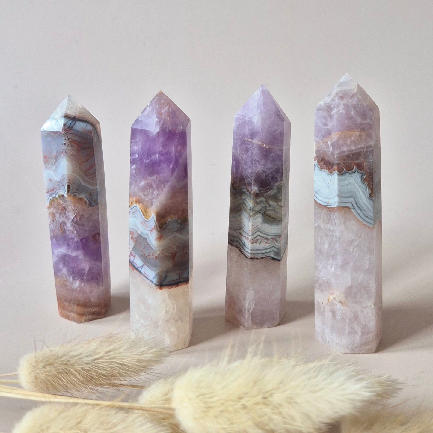 Gemstone Rhodonite Obelisk Tower - 8-10cm