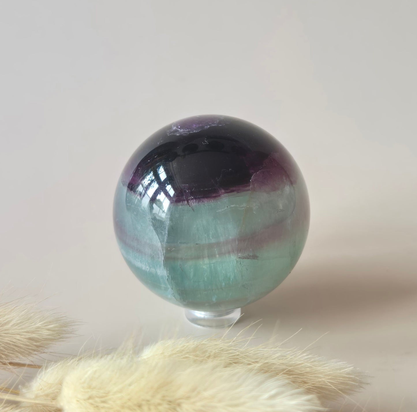 Crystal Gemstone Ball Moss Agate Druzy sphere 85mm - #1 834g