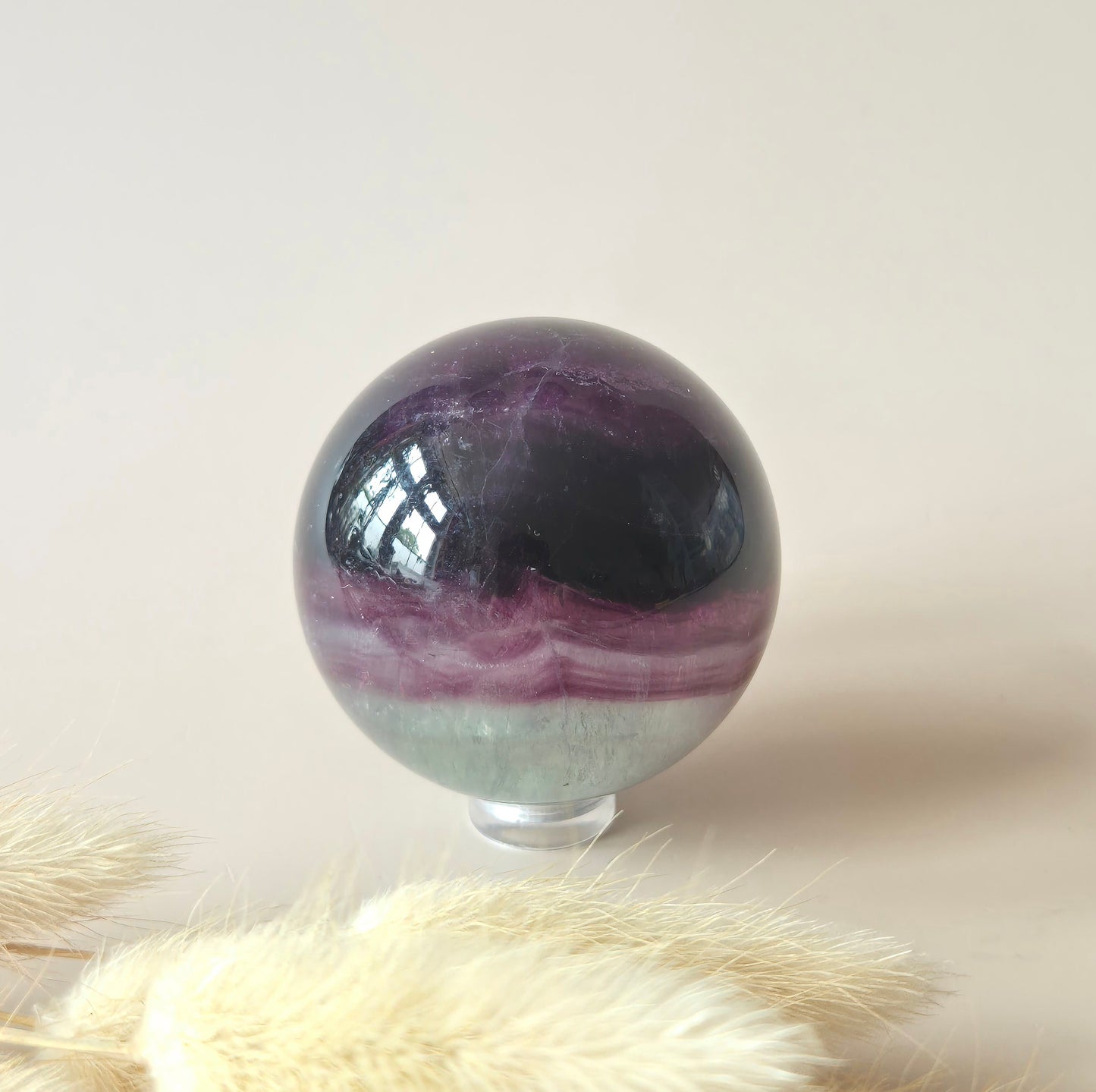 Crystal Gemstone Ball Moss Agate Druzy sphere 85mm - #1 834g