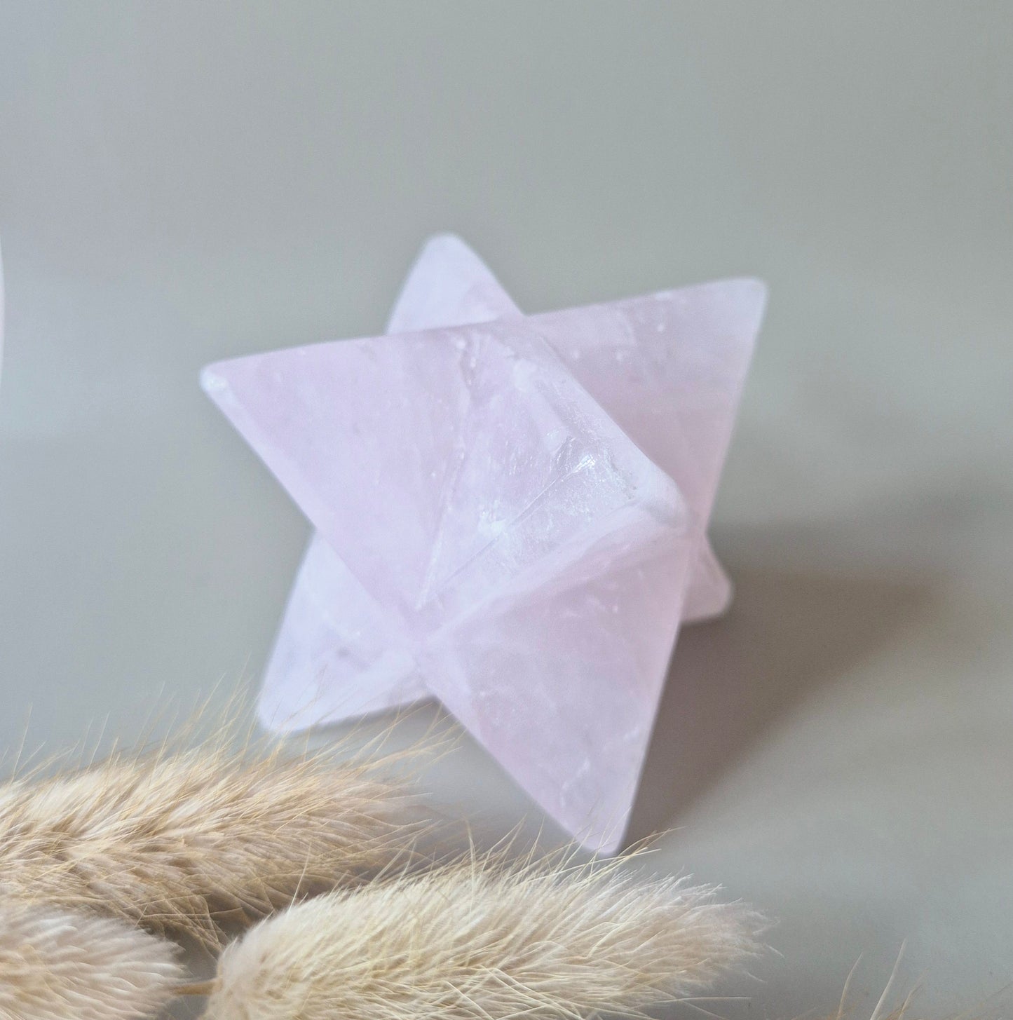 XL Kristallen Edelsteen Rozenkwarts Merkaba – 55 tot 80 mm