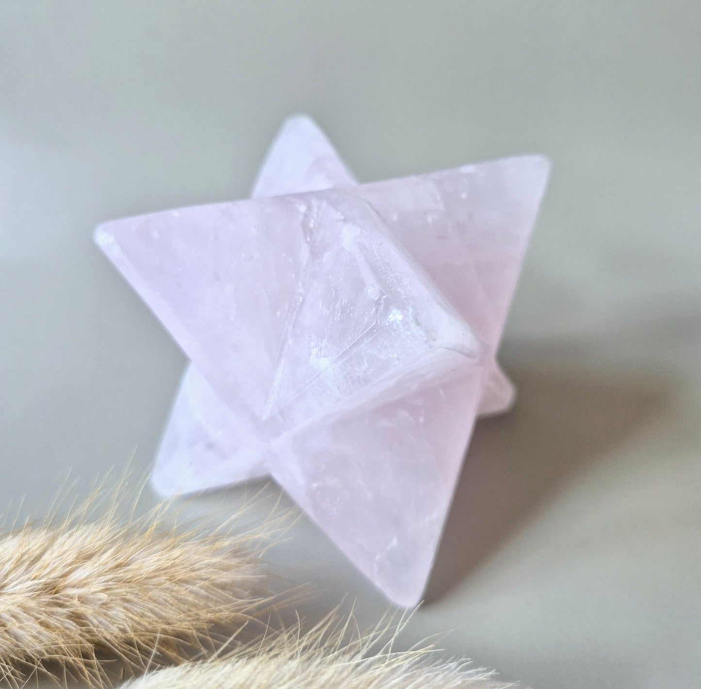 XL Kristallen Edelsteen Rozenkwarts Merkaba – 55 tot 80 mm