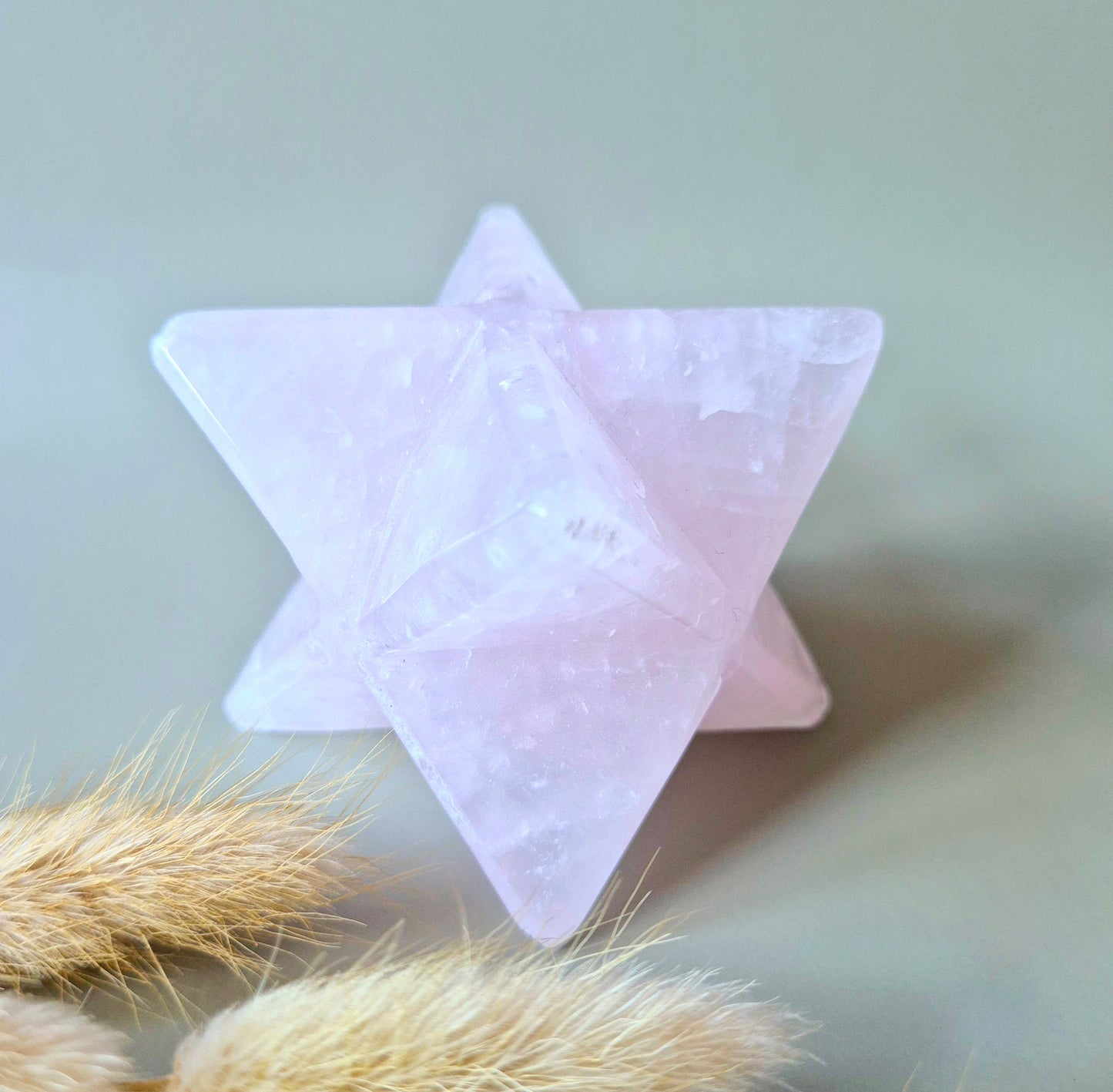 XL Kristallen Edelsteen Rozenkwarts Merkaba – 55 tot 80 mm