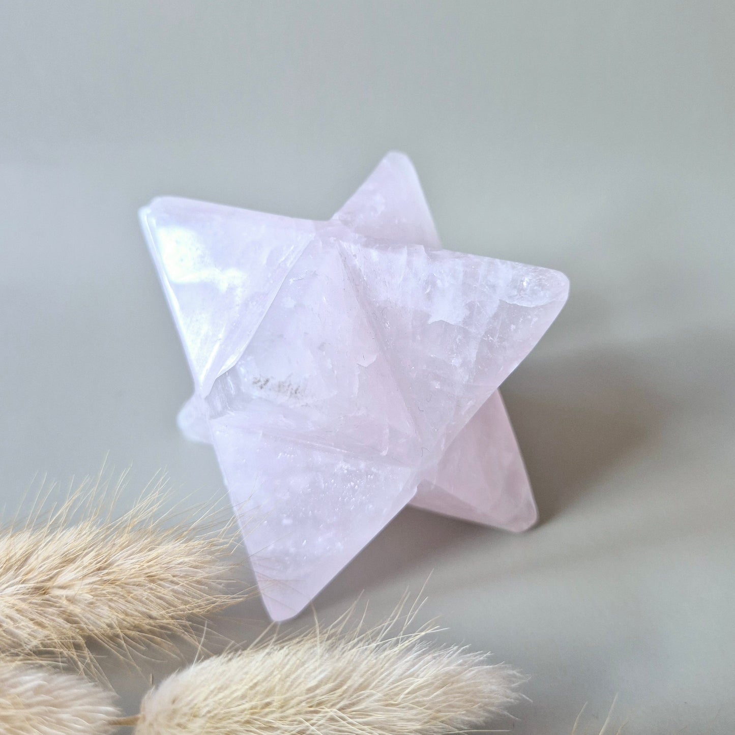 XL Kristallen Edelsteen Rozenkwarts Merkaba – 55 tot 80 mm