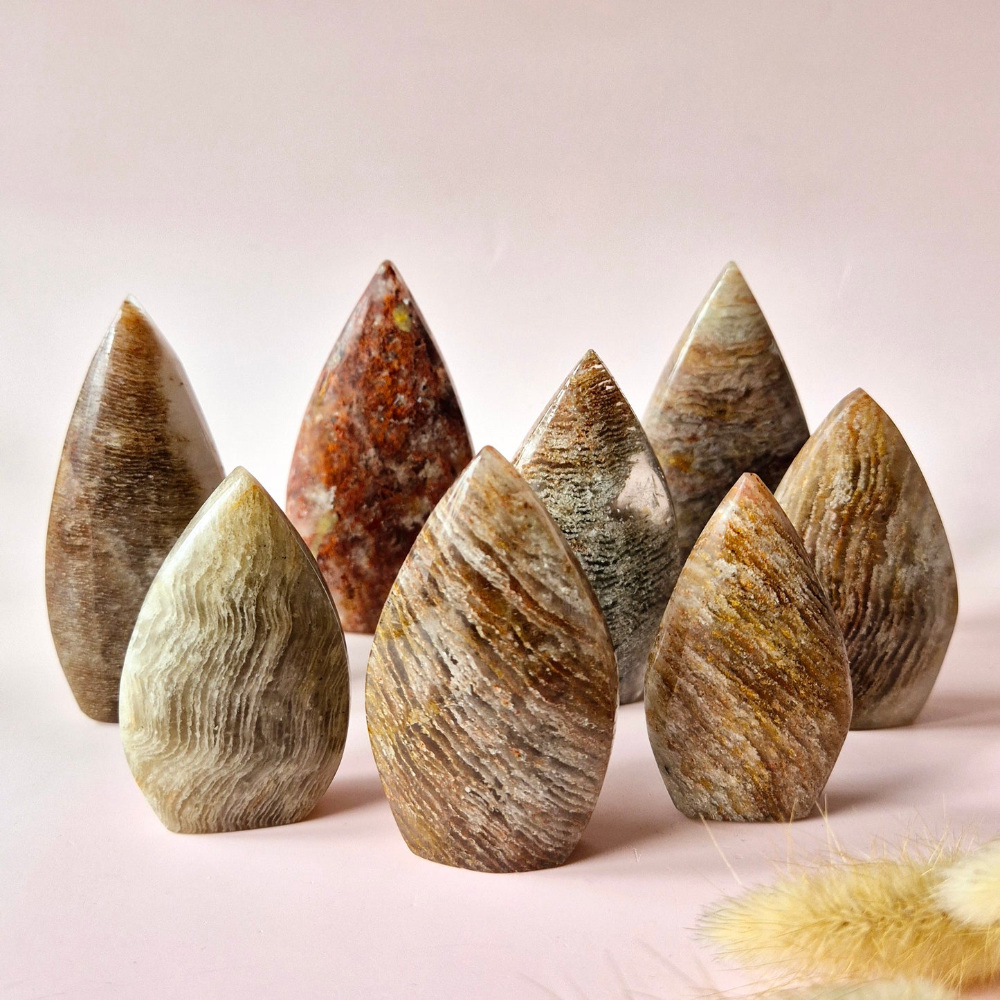 Edelsteen 1000 Layer Quartz Flame / Sculptuur – 50–100 gram | Lodolite (Scenic) Quartz