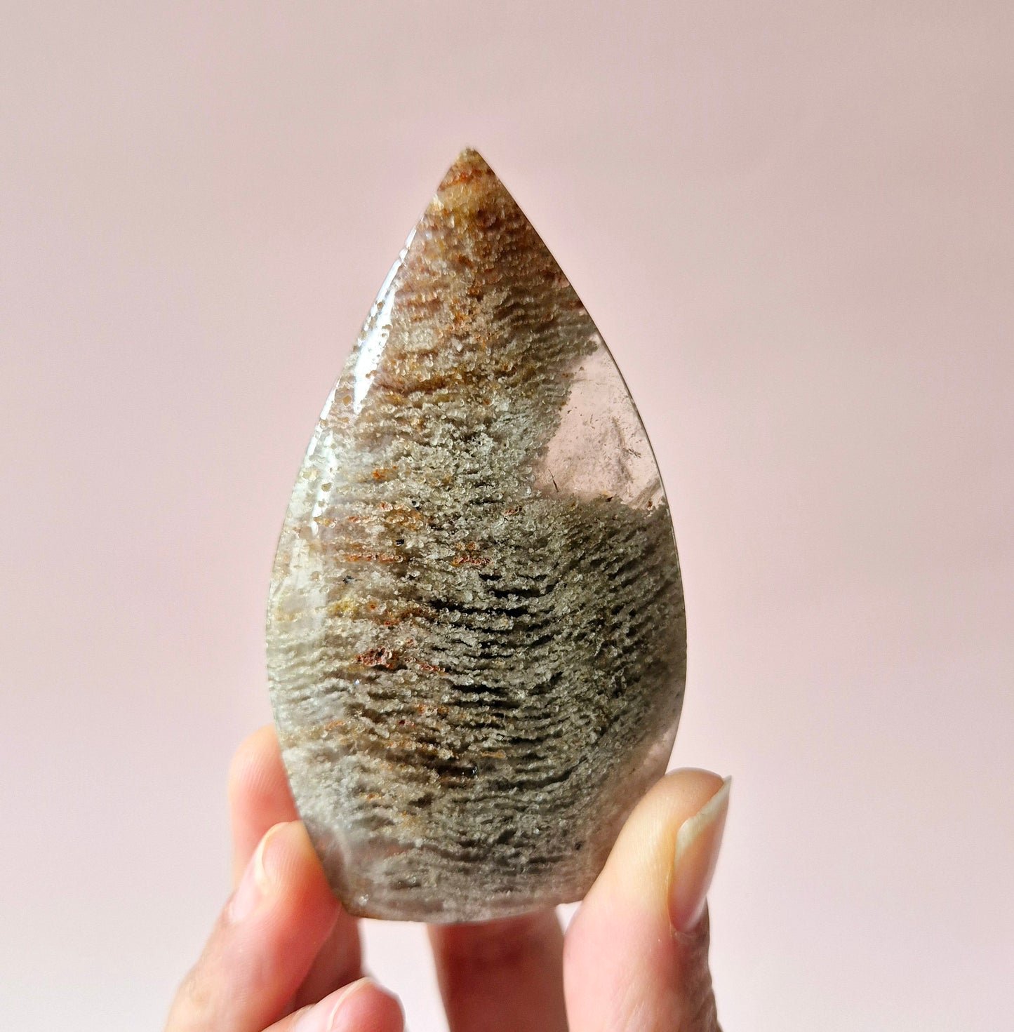 Edelsteen 1000 Layer Quartz Flame / Sculptuur – 50–100 gram | Lodolite (Scenic) Quartz
