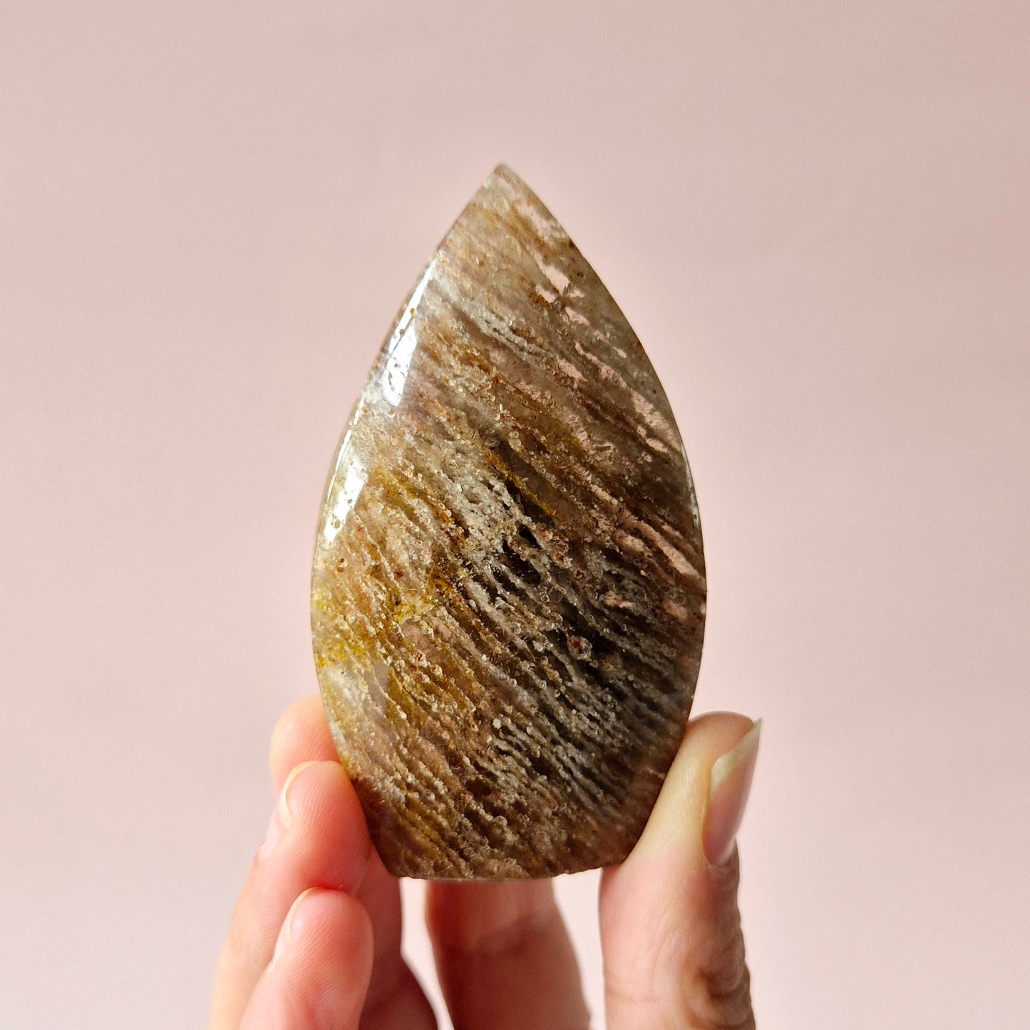 Edelsteen 1000 Layer Quartz Flame / Sculptuur – 50–100 gram | Lodolite (Scenic) Quartz