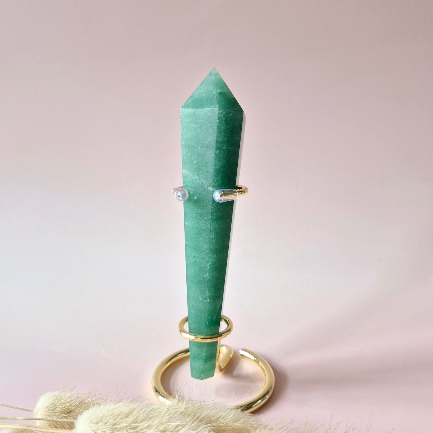 Gemstone Tiger Eye Scepter on Stand 15cm