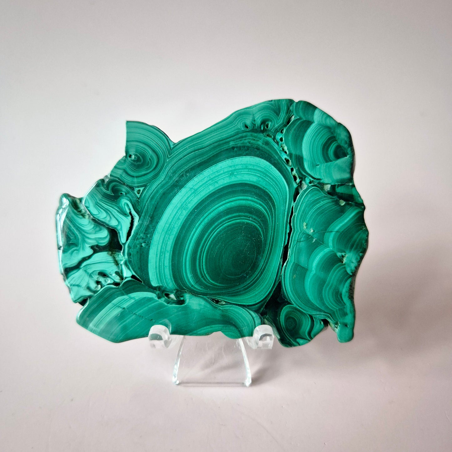 Gemstone Chrysocolla/Malachite Slab 600 g (14 x 13 cm) – Statement Piece with Spiritual Depth