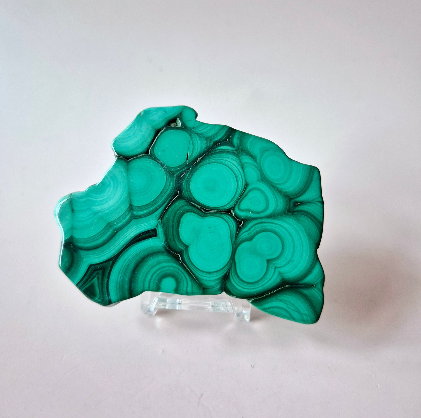 Gemstone Chrysocolla/Malachite Slab 600 g (14 x 13 cm) – Statement Piece with Spiritual Depth