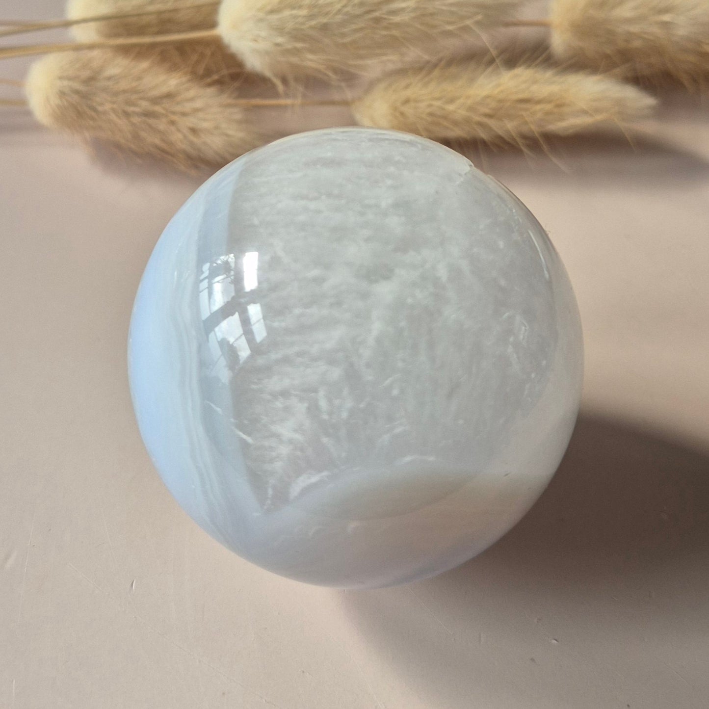 Crystal Gemstone Ball Moss Agate Druzy sphere 85mm - #1 834g