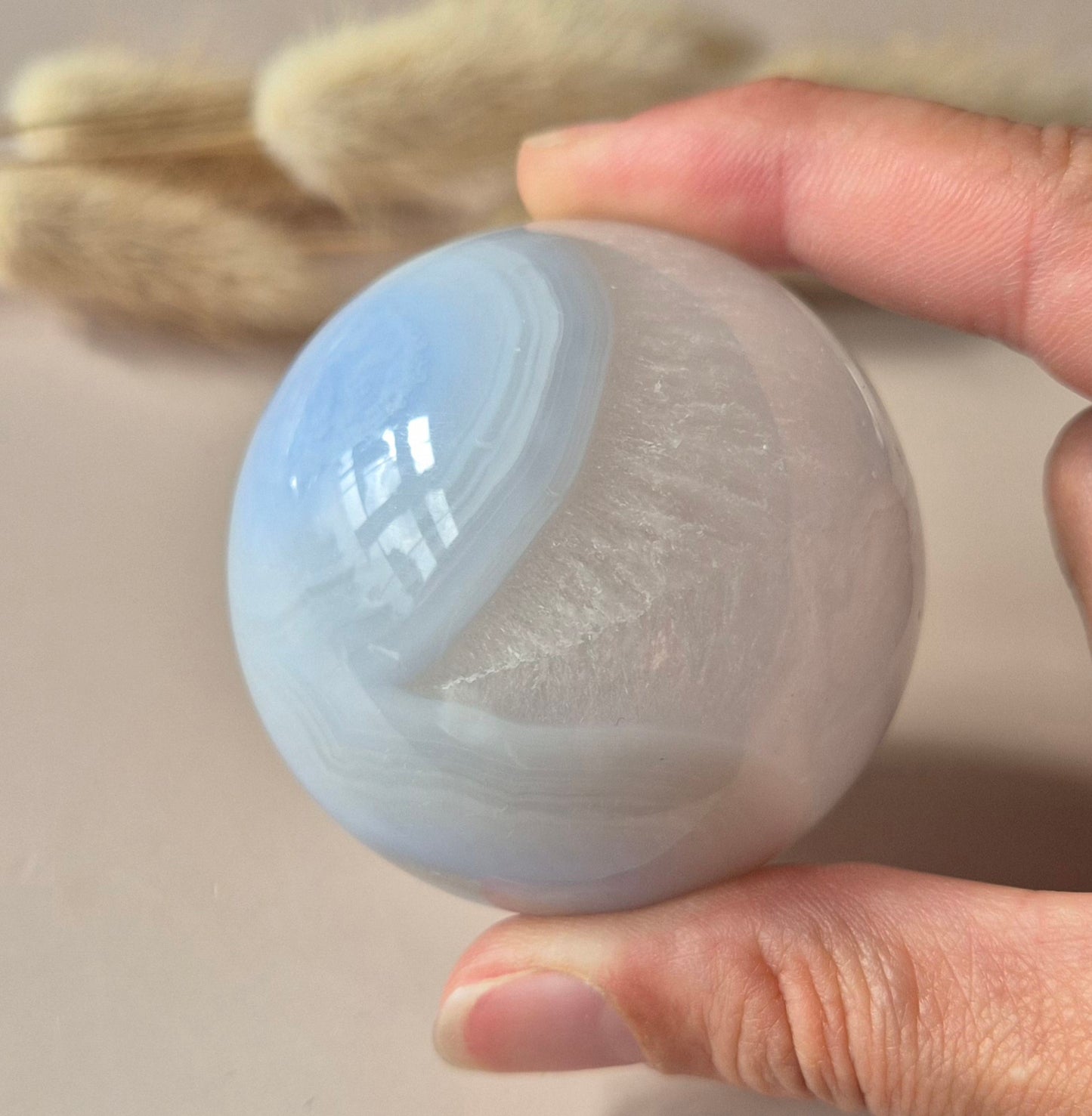 Crystal Gemstone Ball Moss Agate Druzy sphere 85mm - #1 834g