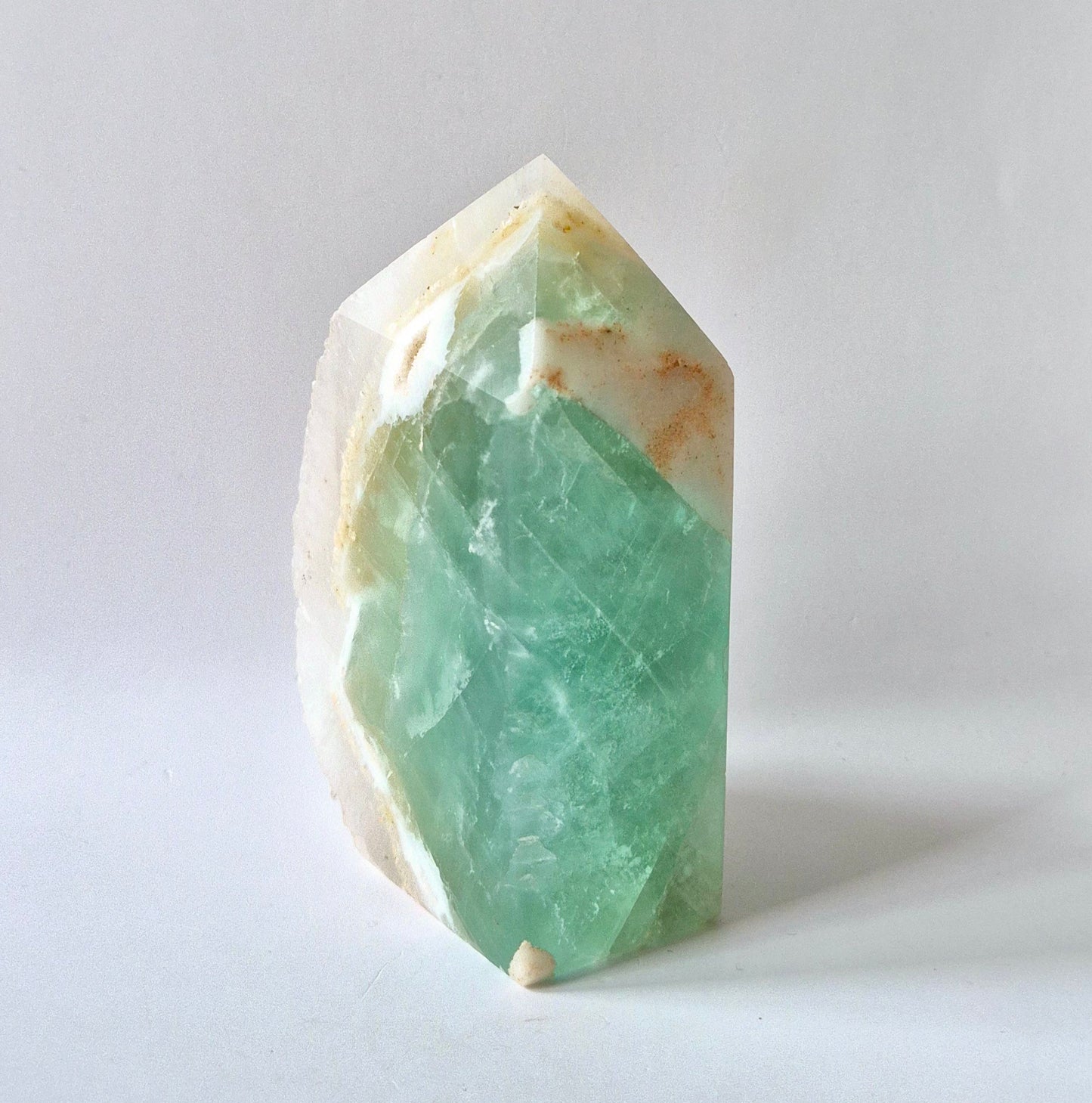 Groene Fluoriet Punt – Ruw & Gepolijst | Uniek Druzy Stuk 562gram