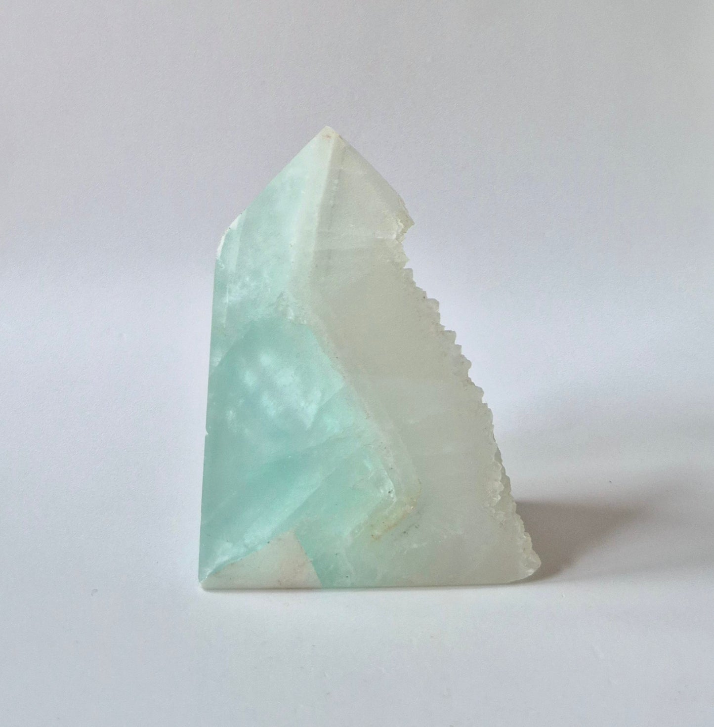 Groene Fluoriet Punt – Ruw & Gepolijst | Uniek Druzy Stuk 243 gram